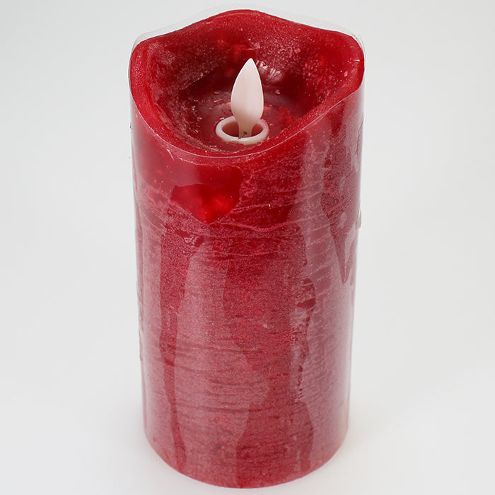 Electric' Flame Candle - Red - 15cm