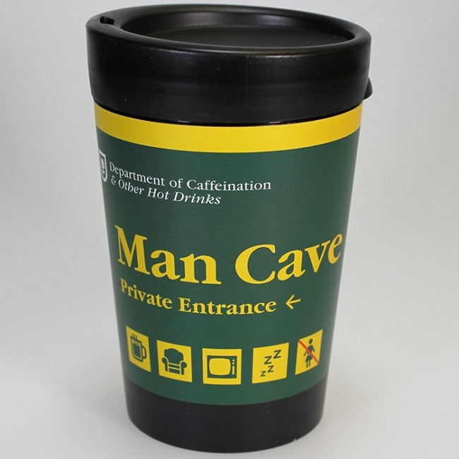 Reusable Coffee Cup - Department of Caffeination - Man Cave