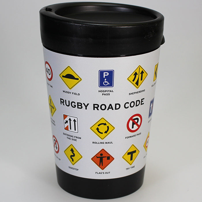 Reusable Coffee Cup - Rugby Road Code