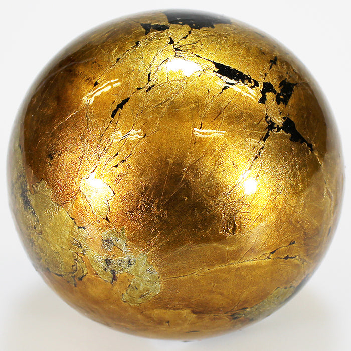 8cm Metallic Mottle Ball - Gold