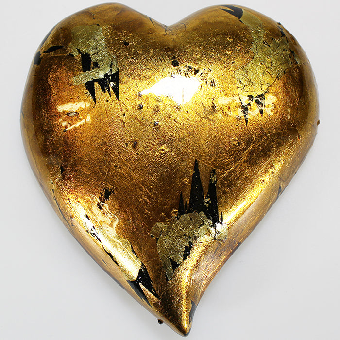 Gold Mottle Heart - Large