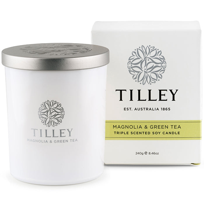 Tilley Soy Scented Candle - Magnolia and Green Tea