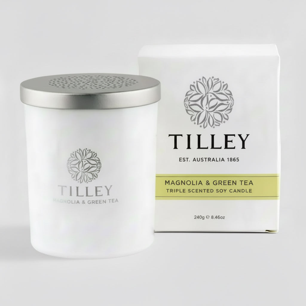 Tilley Soy Scented Candle - Magnolia and Green Tea