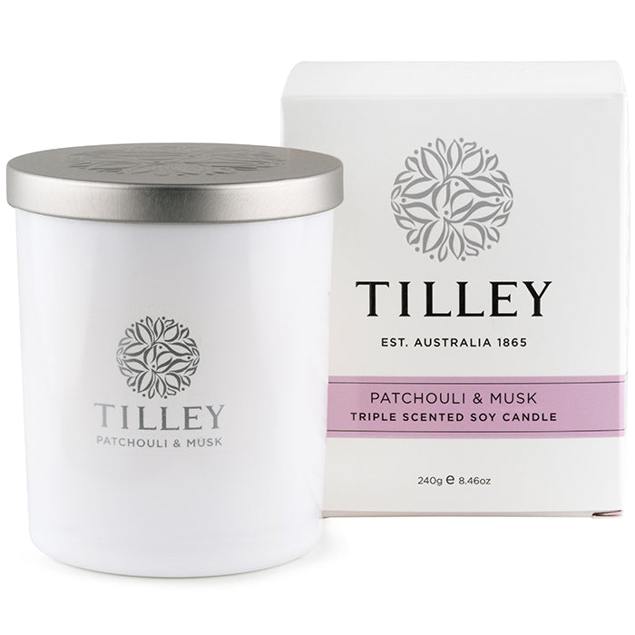 Tilley Soy Scented Candle - Patchouli and Musk