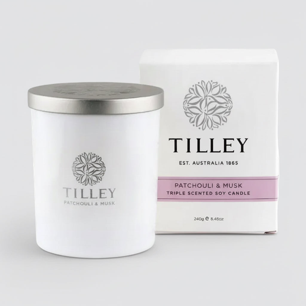 Tilley Soy Scented Candle - Patchouli and Musk