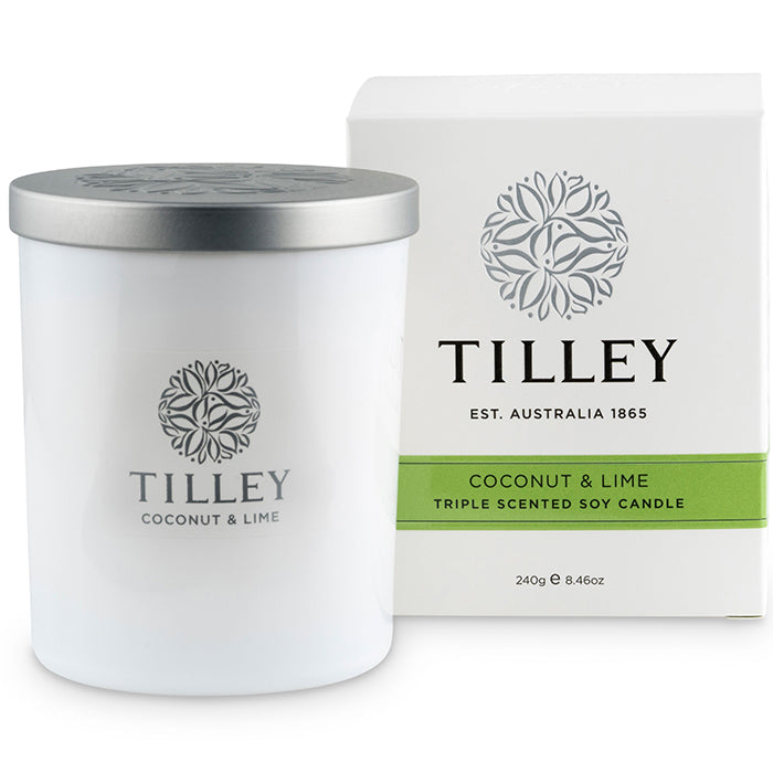 Tilley Soy Scented Candle - Coconut and Lime