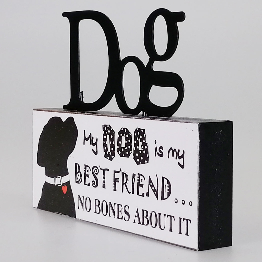 Mini Wood Plaque - Dog