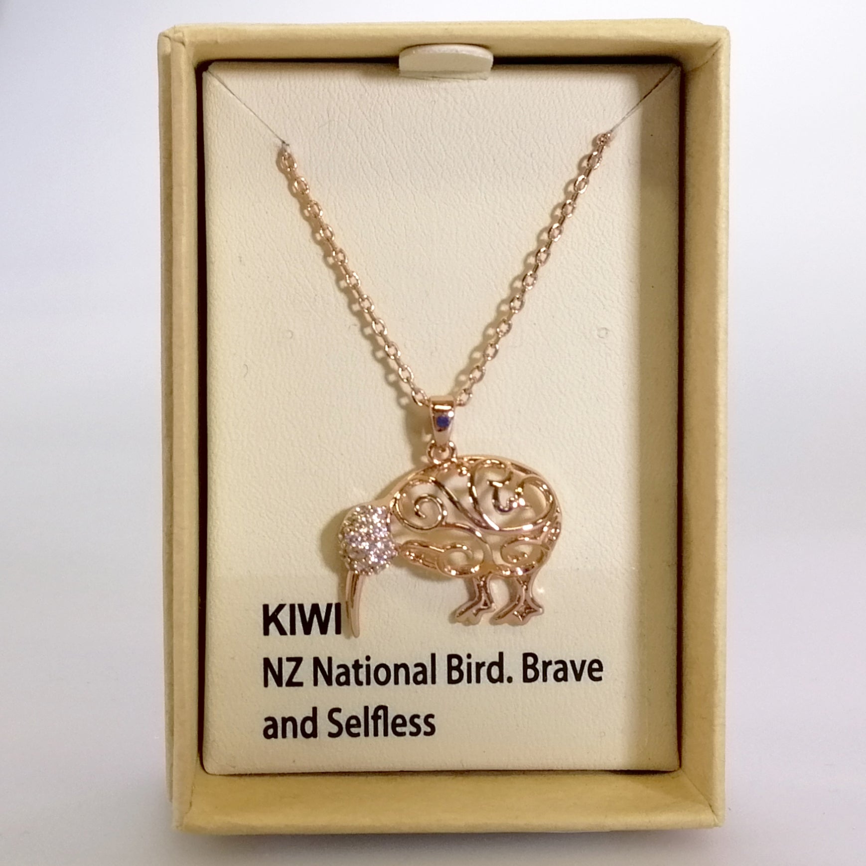 Kiwicraft - Rose Gold Kiwi Necklace