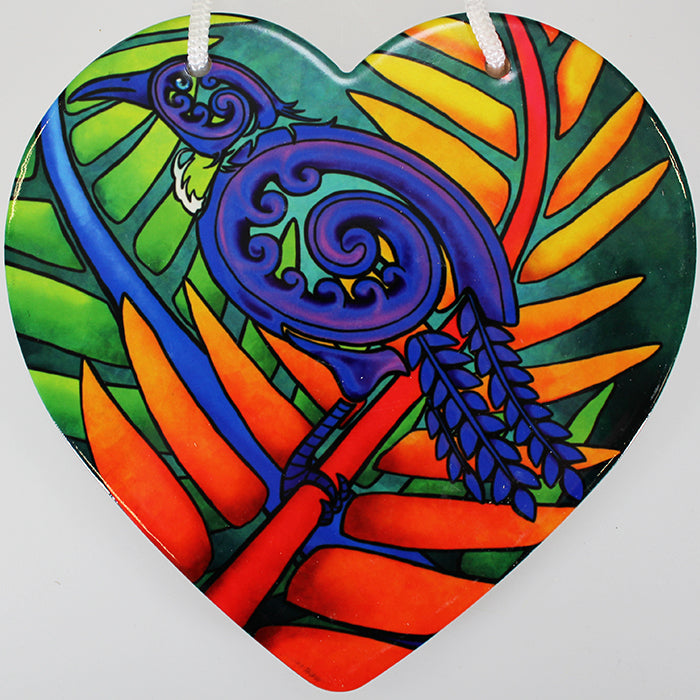 Bright Tui Ceramic Heart Wall Hanging