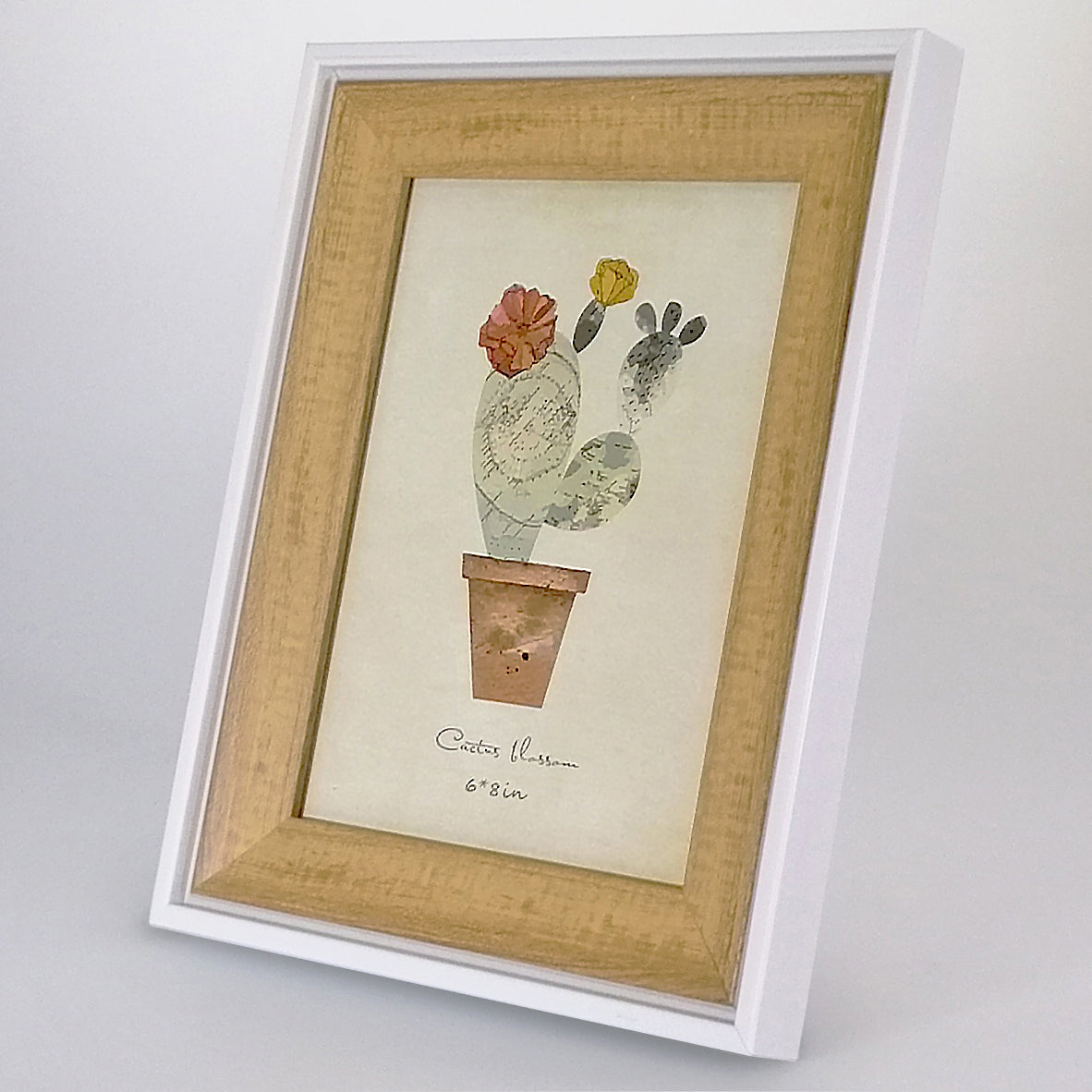 Contrast Wooden Photo Frame - 6"x 8"