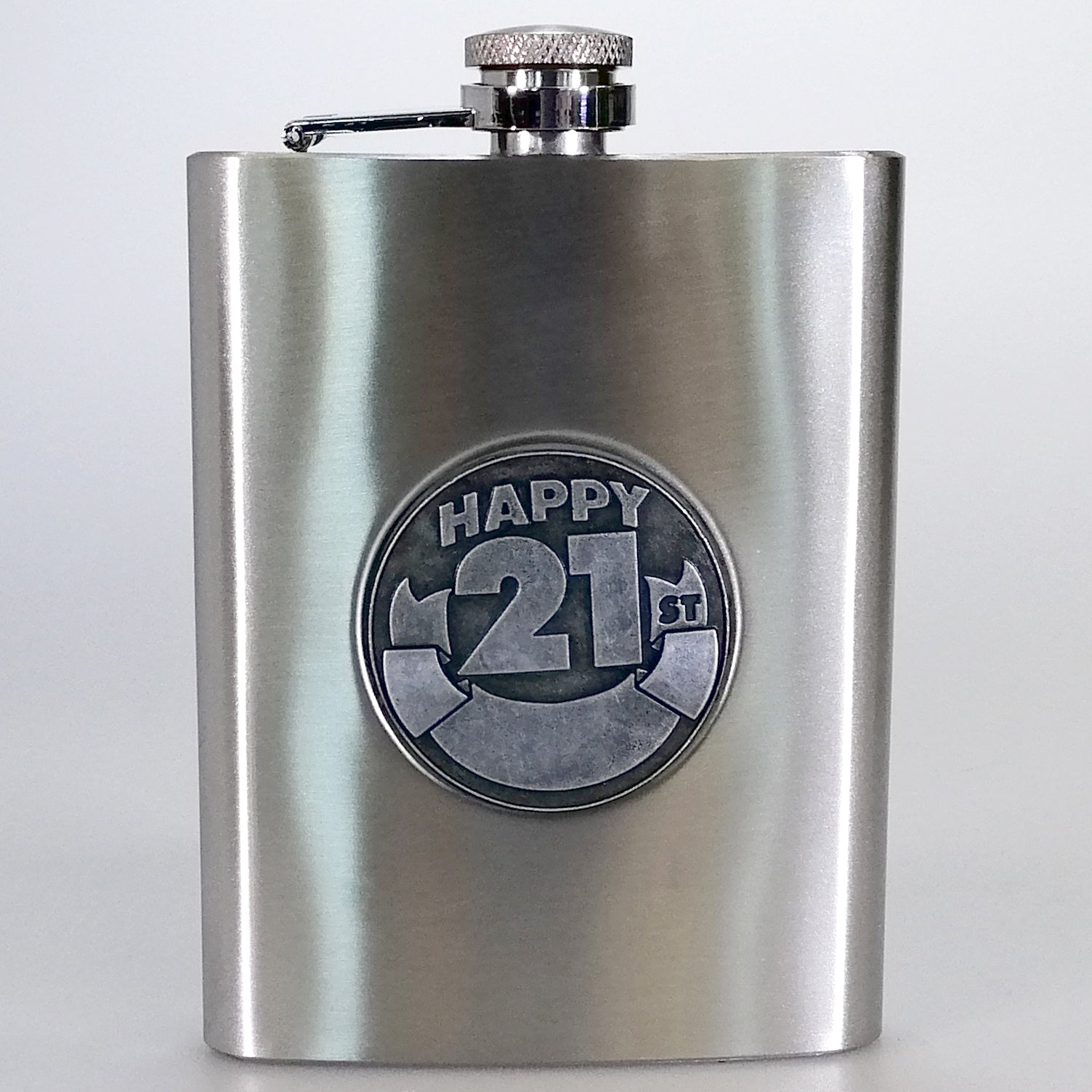 Engravable 21st Hip Flask 250ml