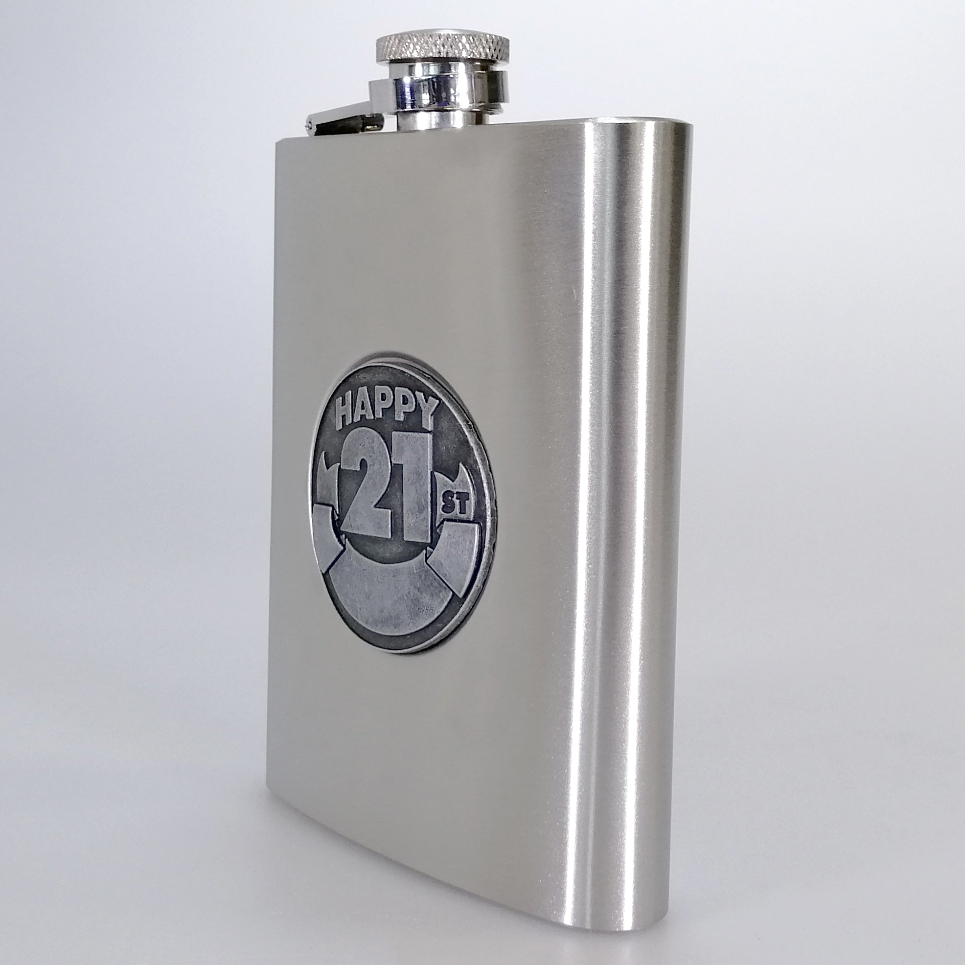 Engravable 21st Hip Flask 250ml