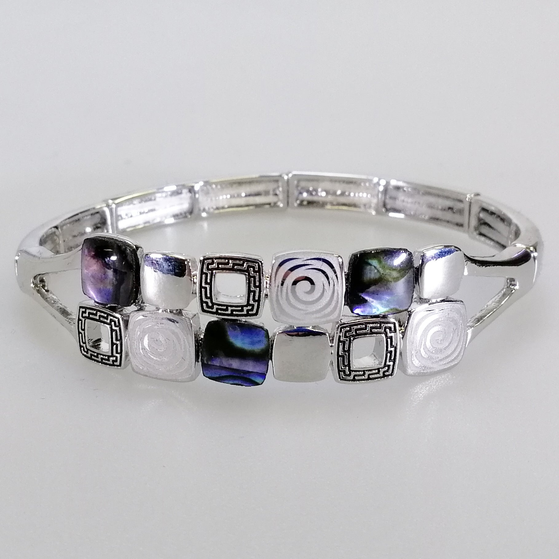 Kiwicraft - Paua & Silver Look Bracelet