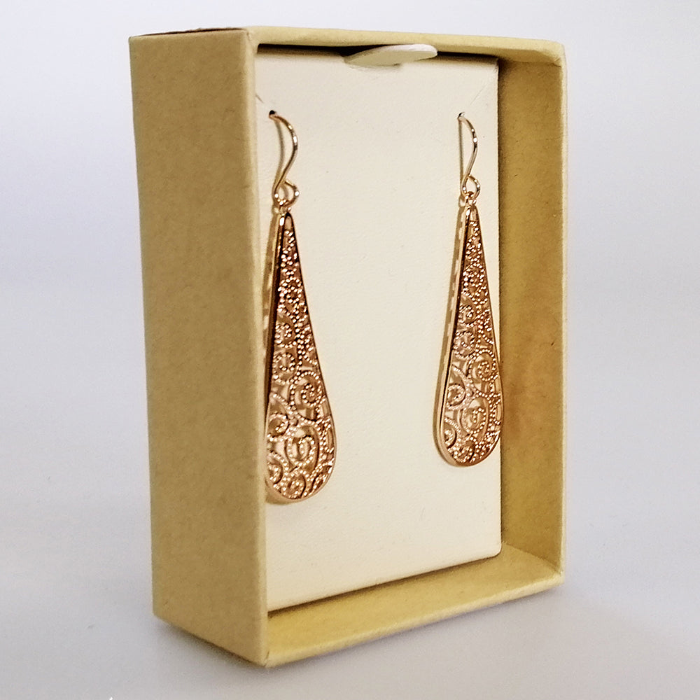 Kiwicraft - Rose Gold Drop Earrings