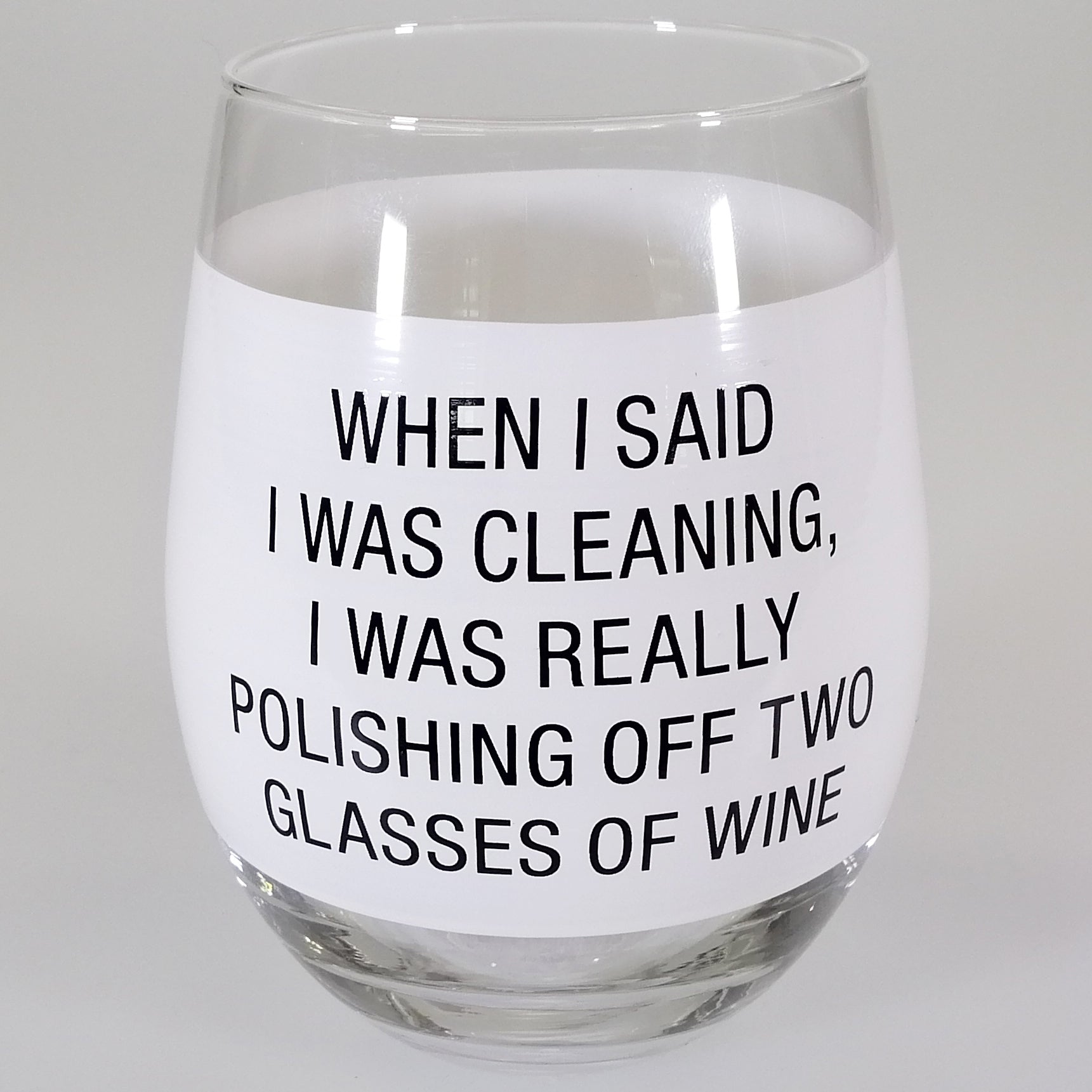 Stemless Wine Tumbler - "When I Said I Was Cleaning"