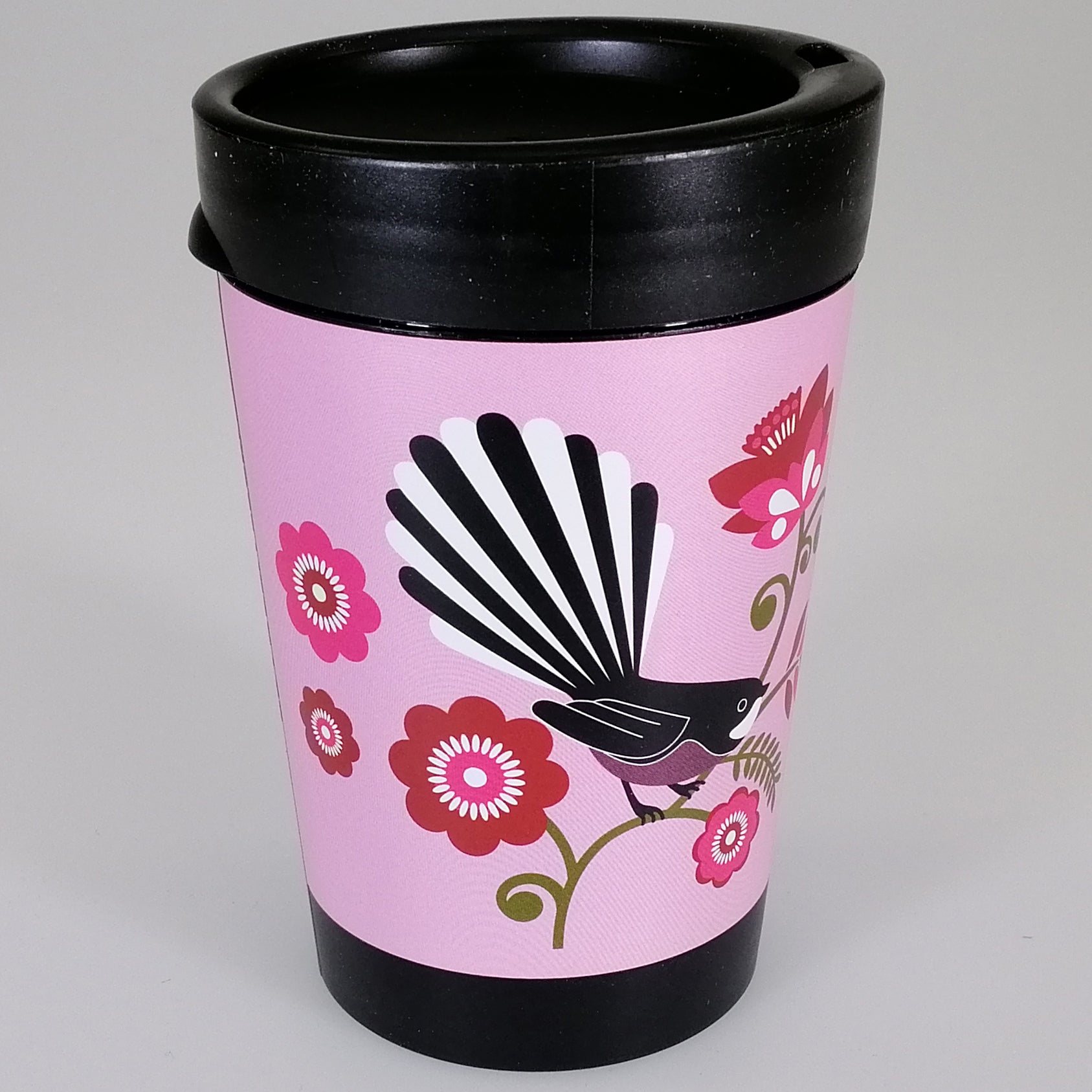 Reusable Coffee Cup - Pink Fantail