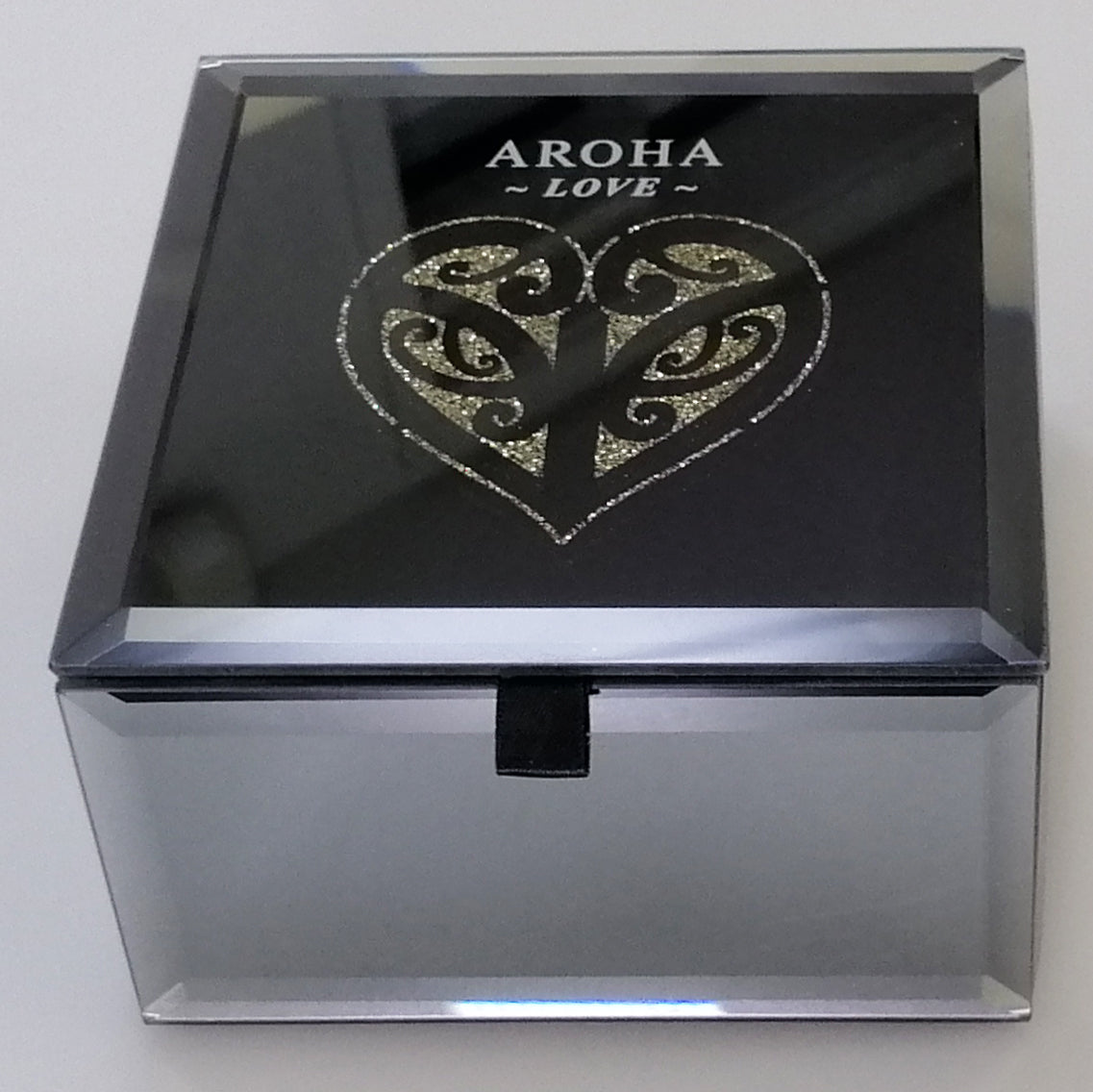 Mirror Multi-Crystal Aroha Medium Trinket Box