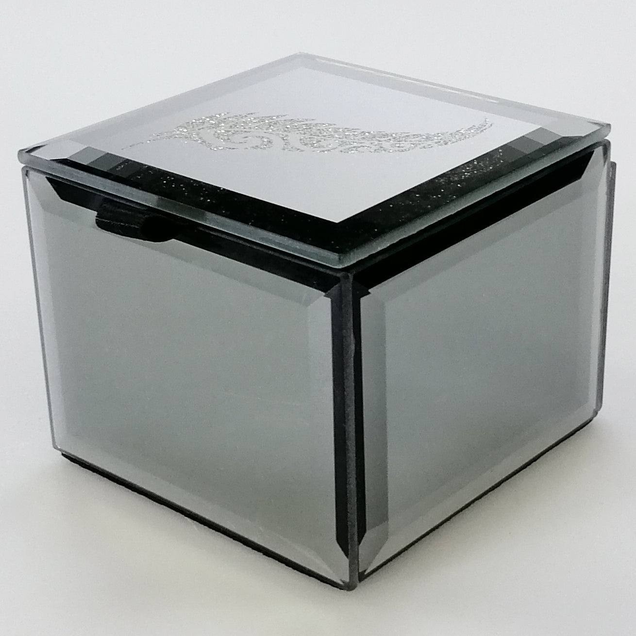 Mirror Multi-Crystal Fern Trinket Box