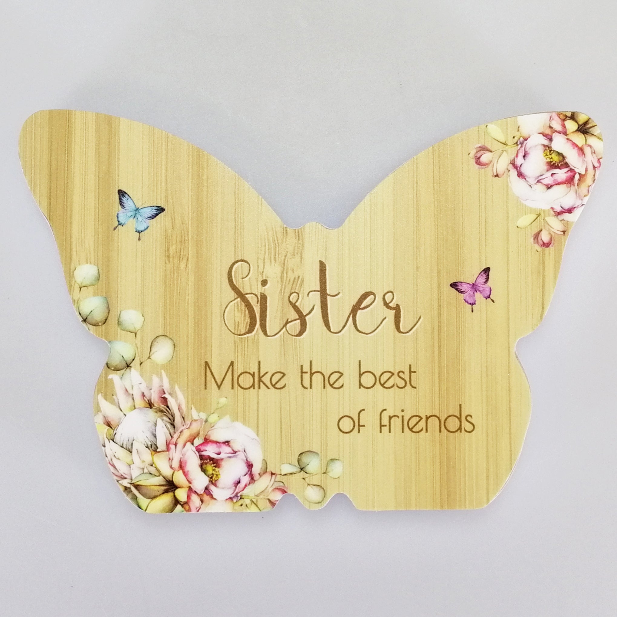 'Sister' Butterfly Plaque