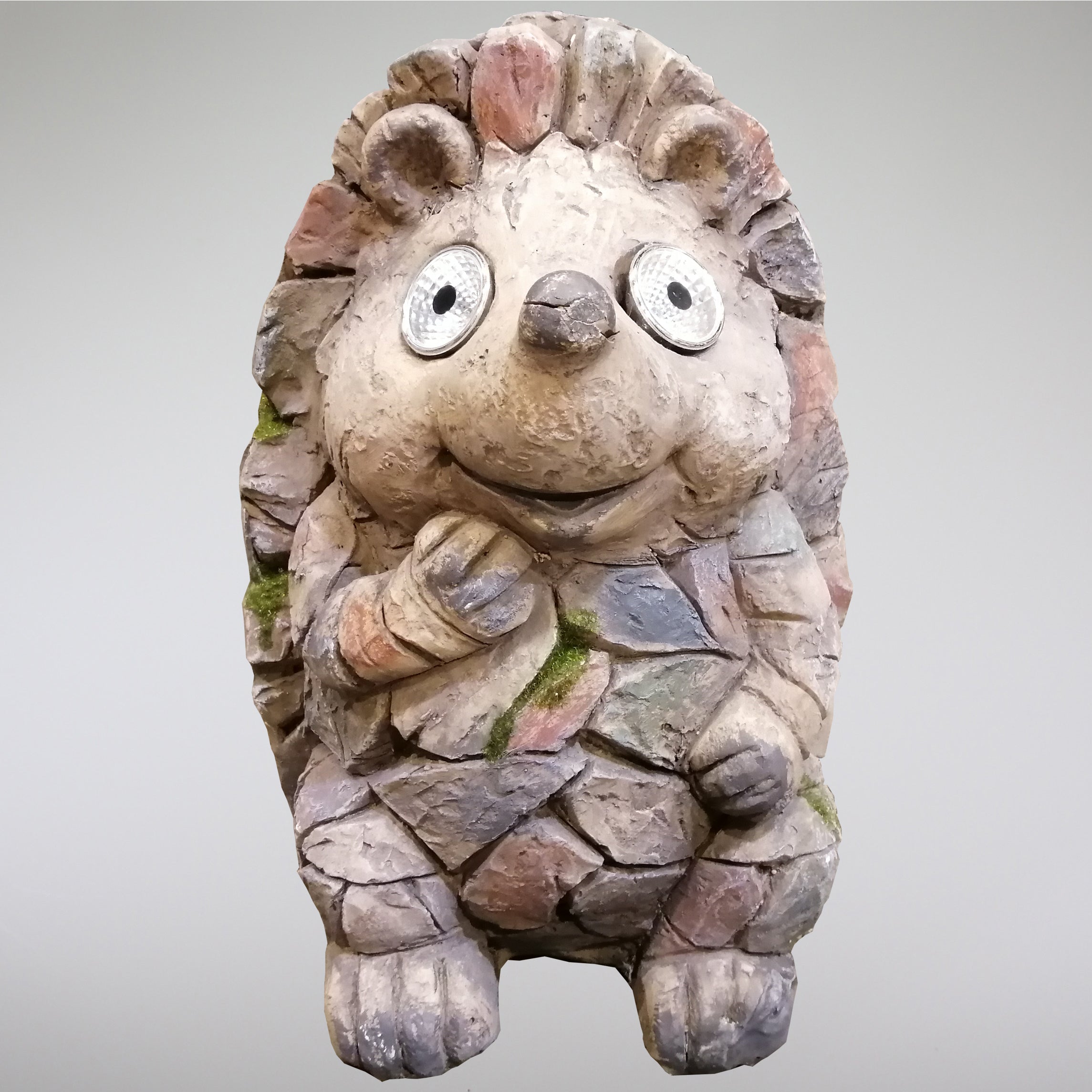 Solar Eyed Ceramic Ornament - Sitting Hedgehog