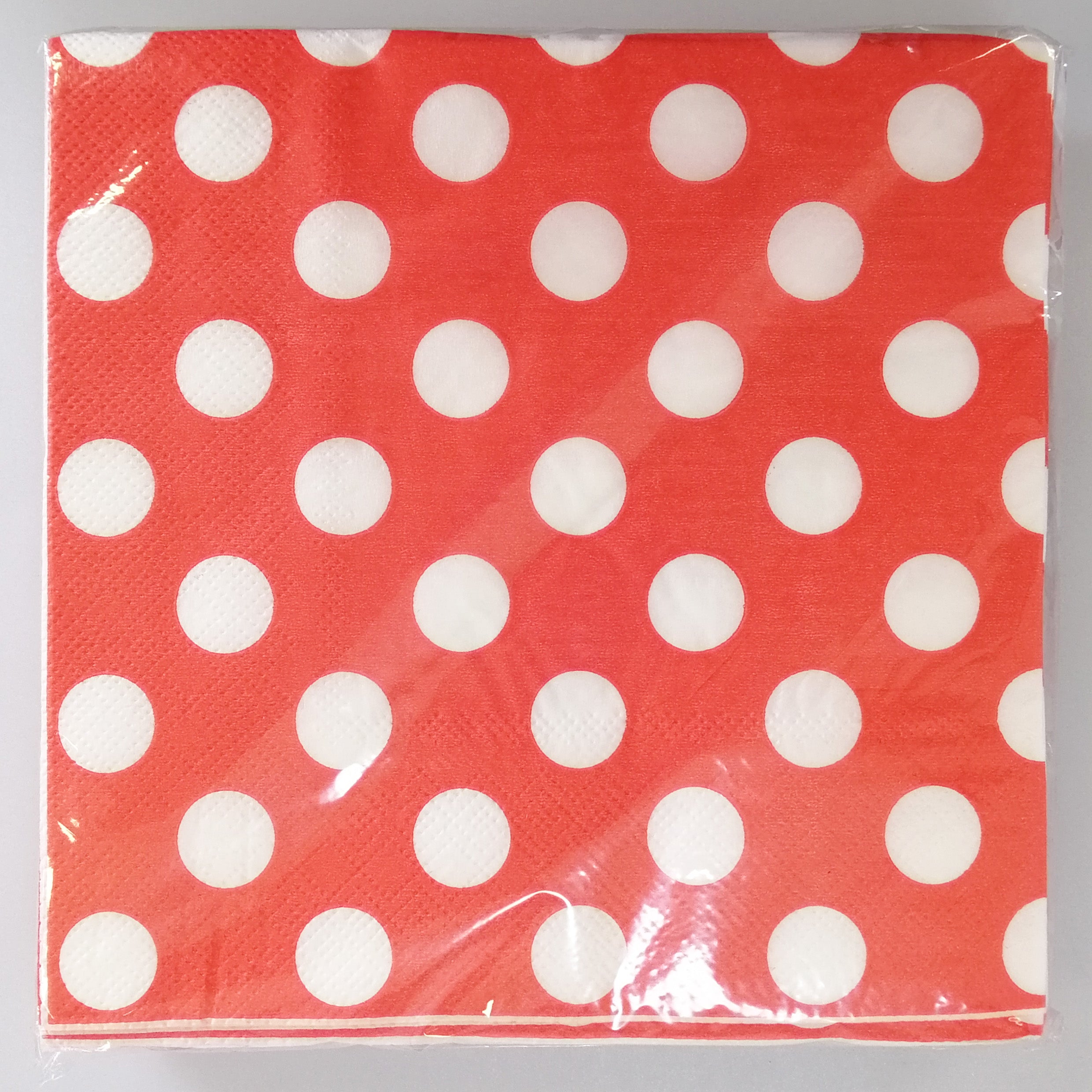 White Dots on Red' Paper Napkins - 20