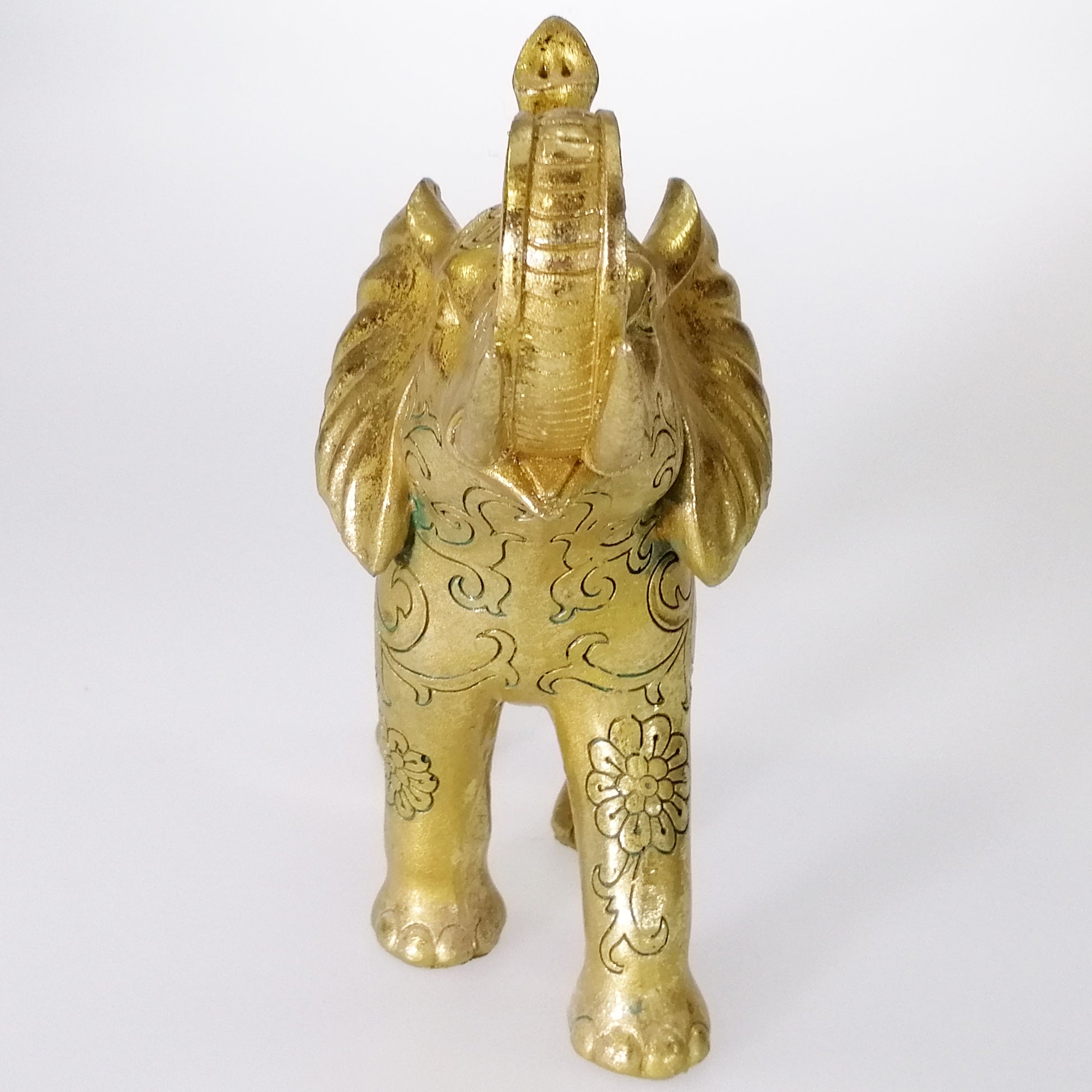 Resin Gold-look Elephant - 21cm