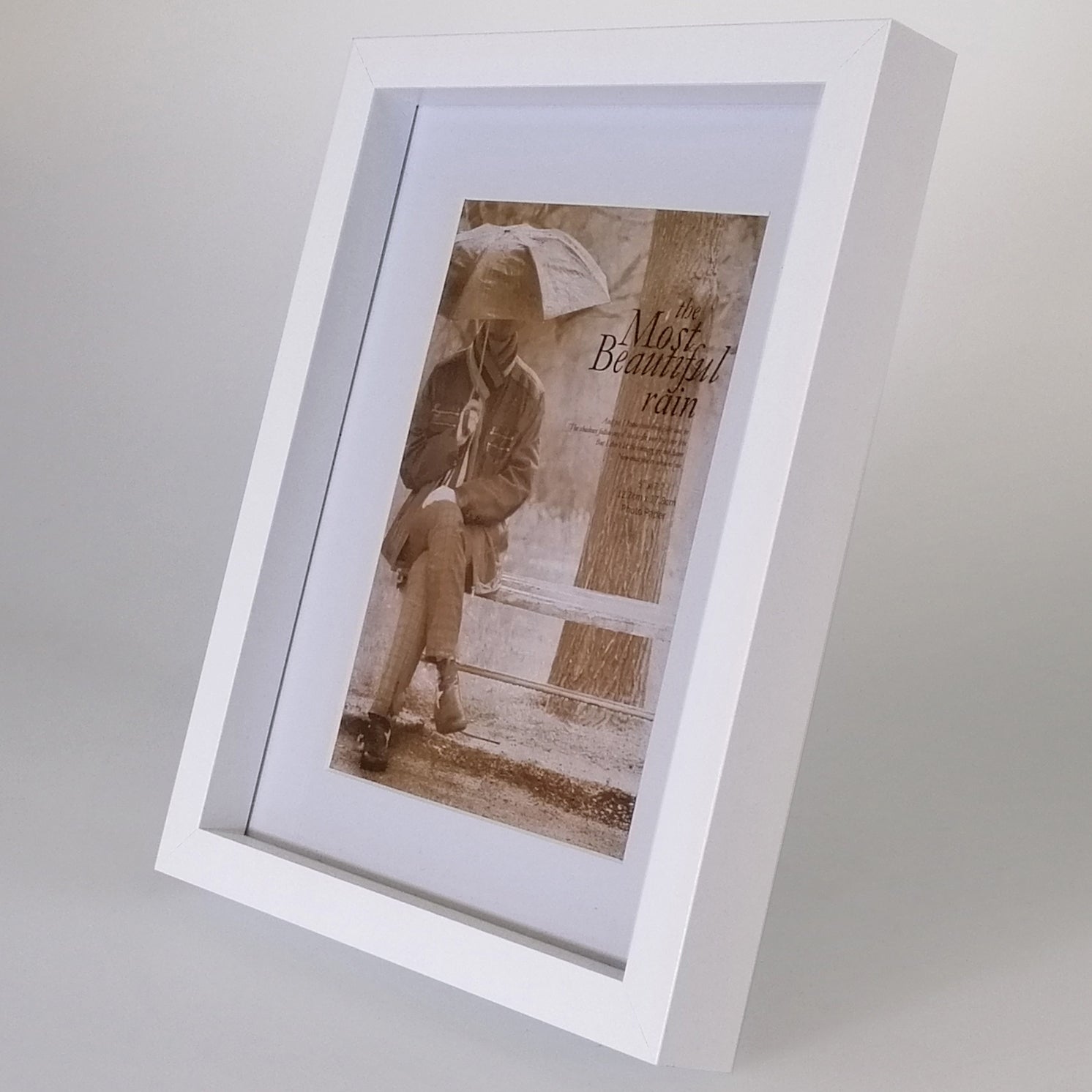 Cream Bevel Photo Frame - 5"x 7"