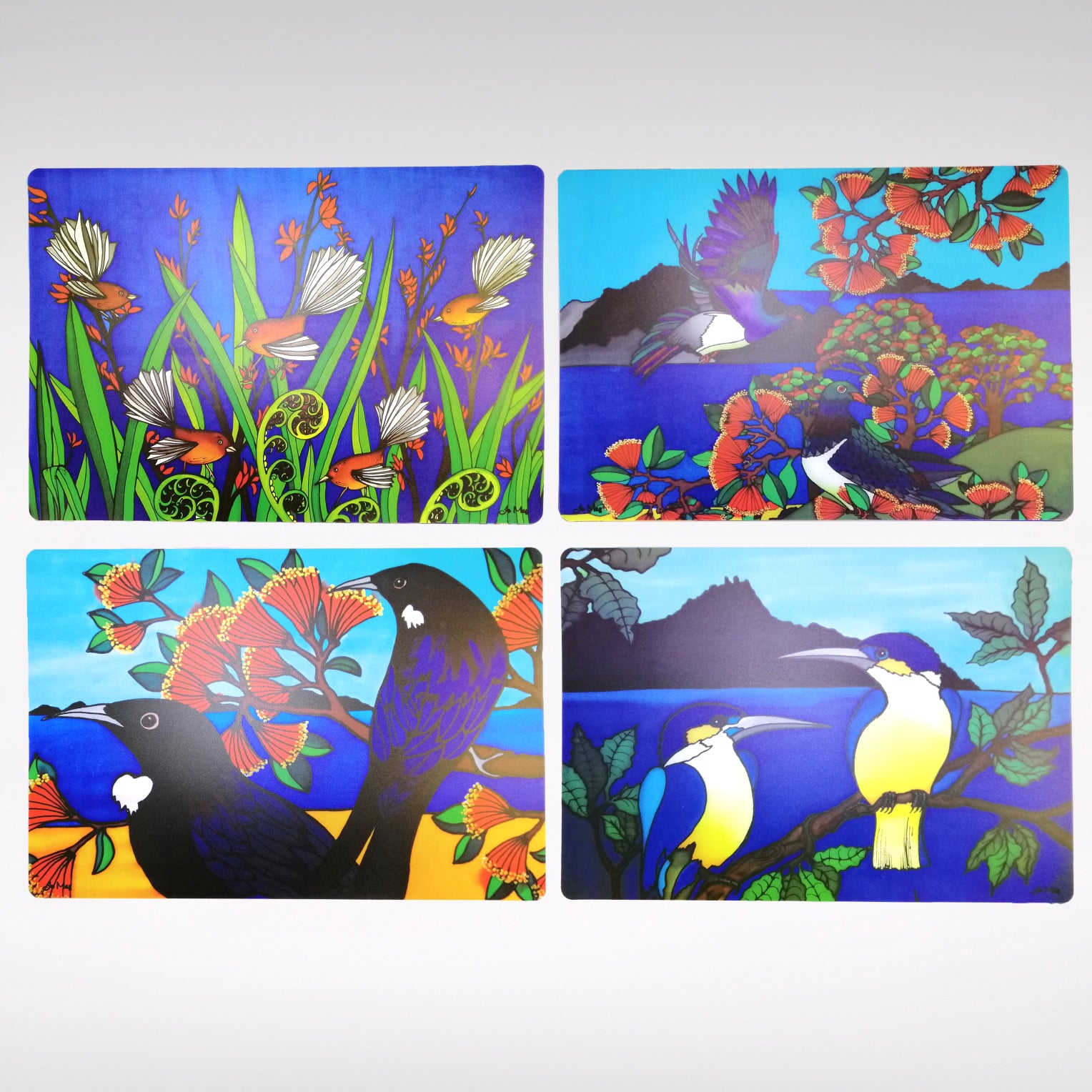 Plastic Placemats - Jo May Birds - Set of 4
