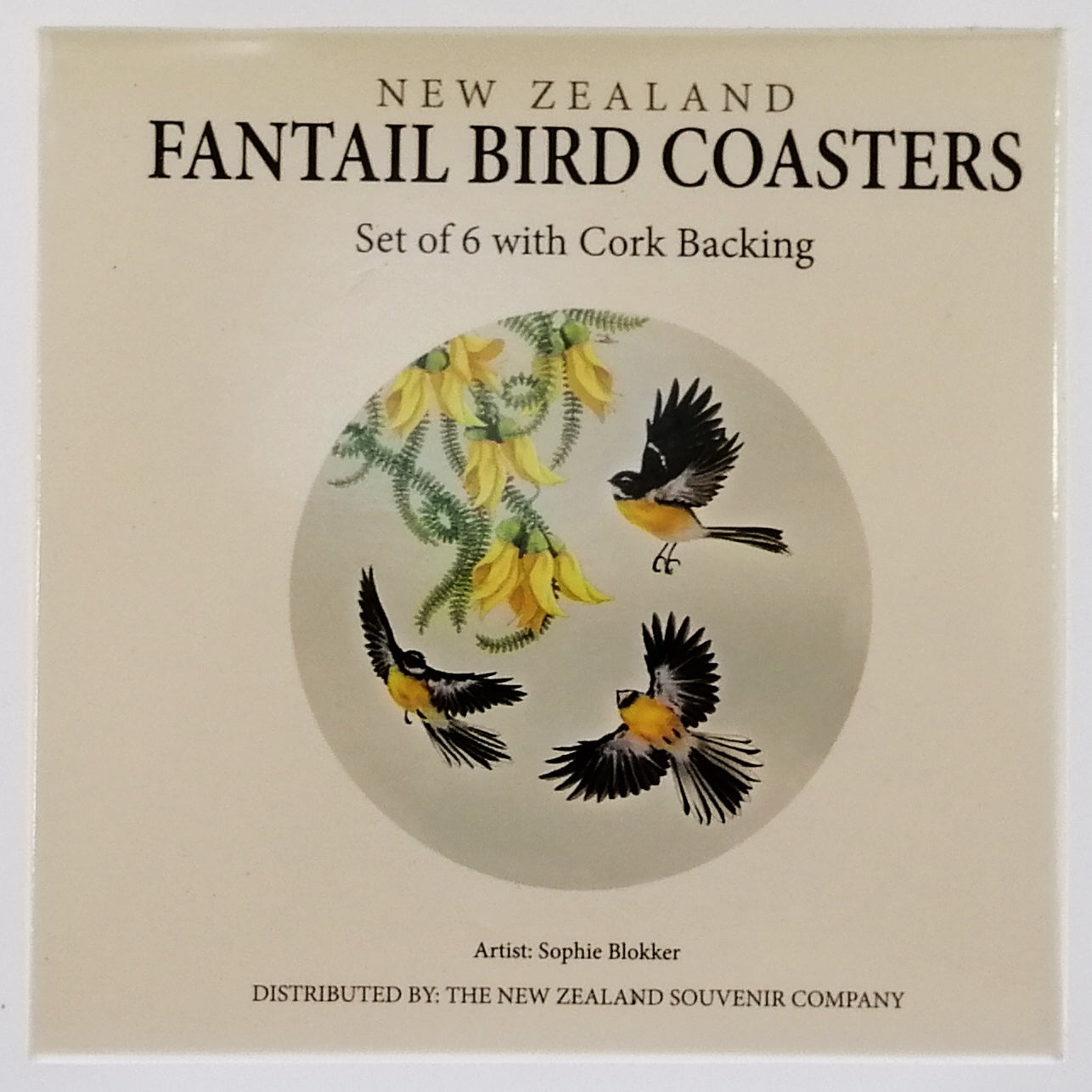 Coasters - "Fantail in Flight" - Set of 6