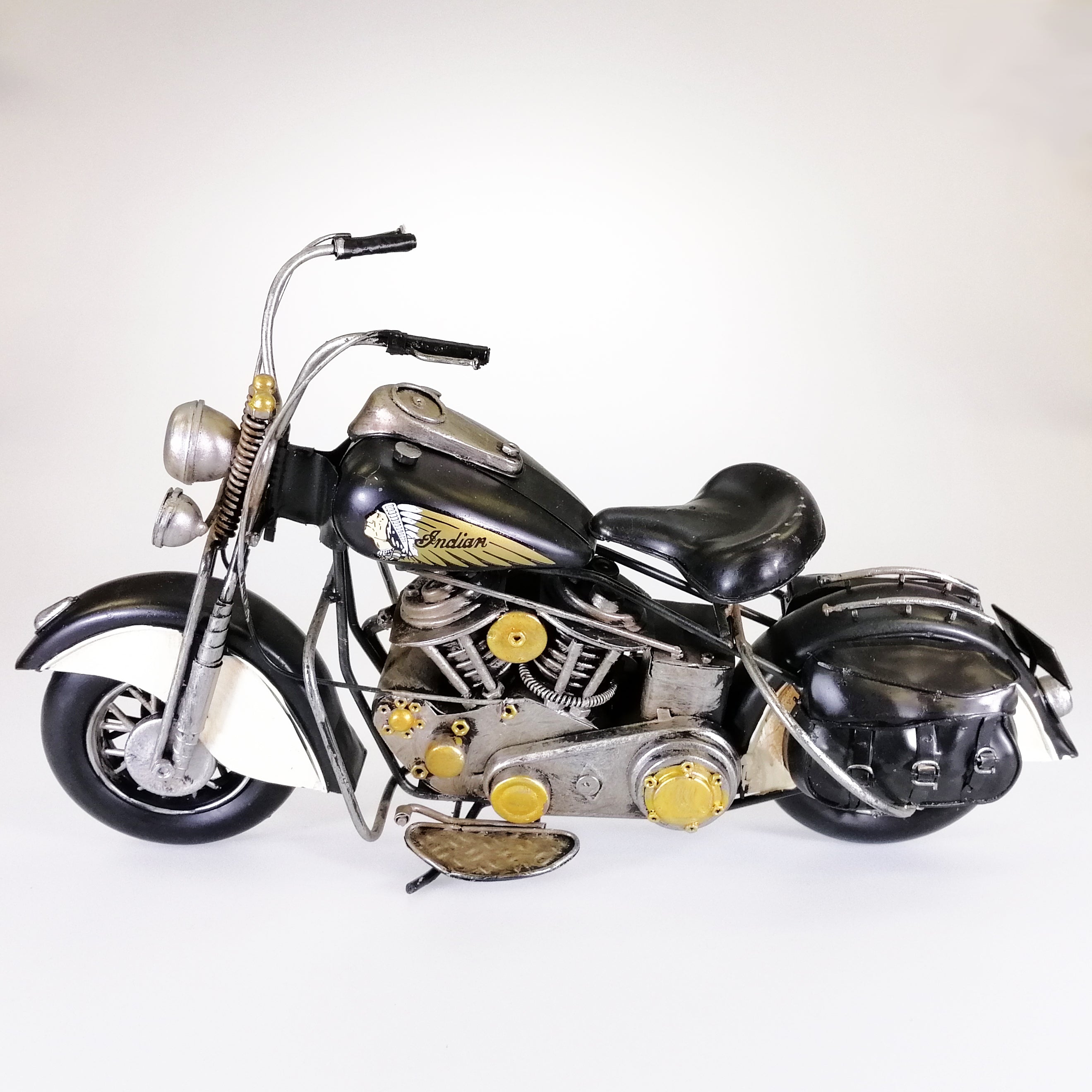 Vintage Indian Motorcycle Sculpture