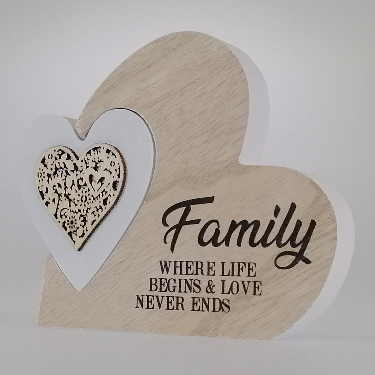 Family' Heart Plaque - Small - 2 Piece