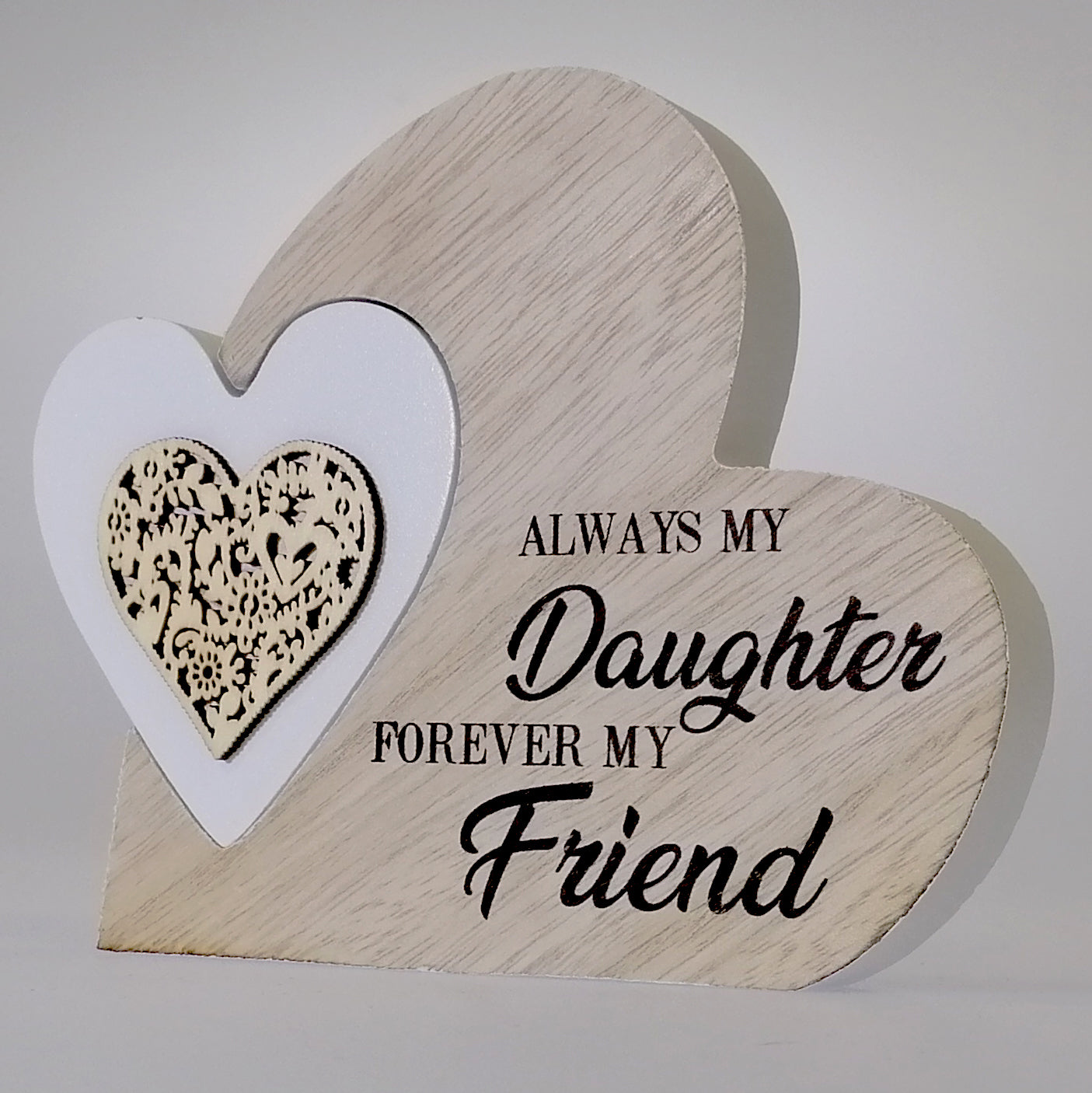 Daughter' Heart Plaque - Small - 2 Piece
