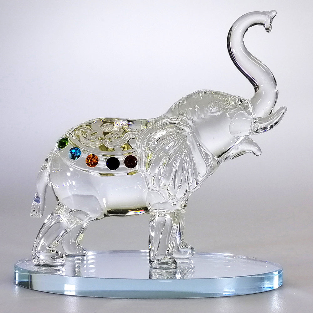 Clear Glass Elephant - Small