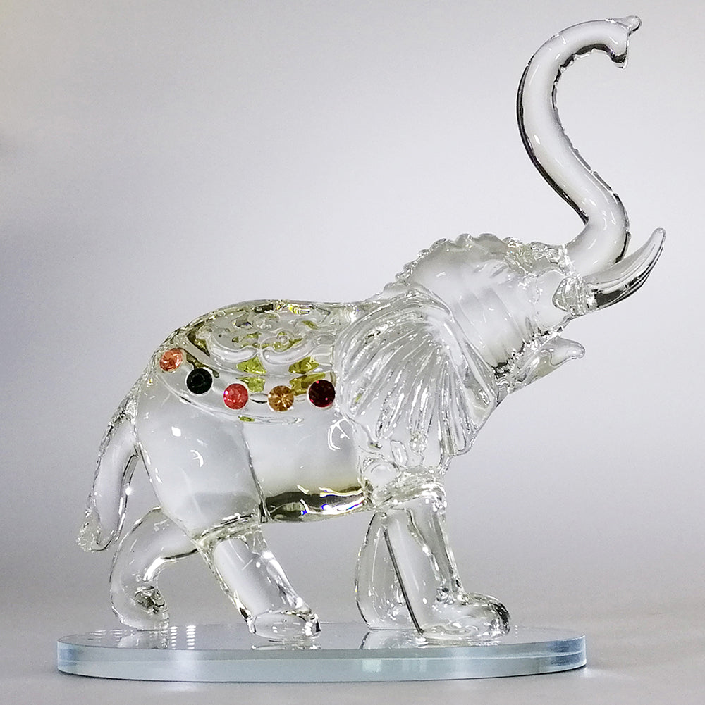 Clear Glass Elephant - Large