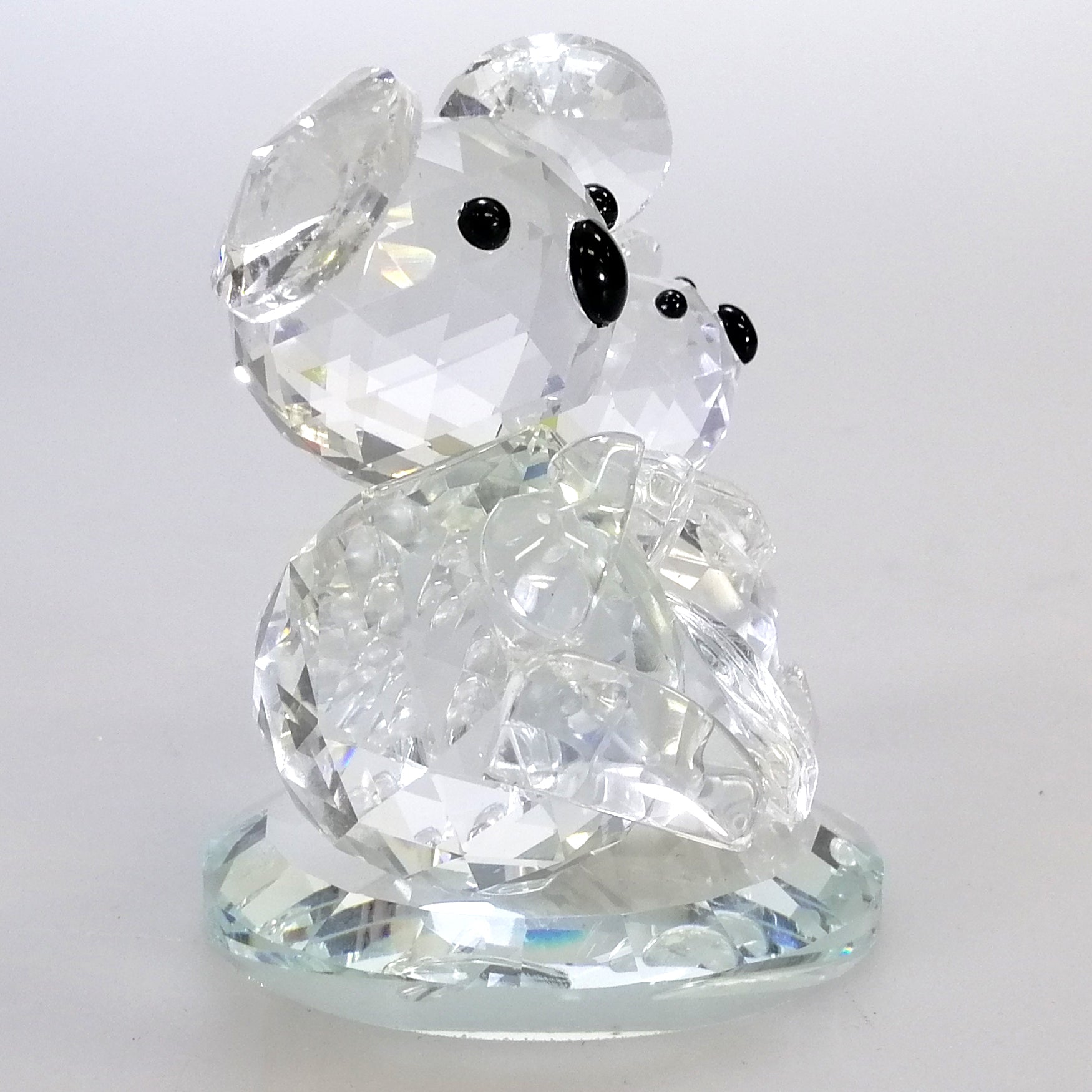 Clear Glass Bear with Baby Bear