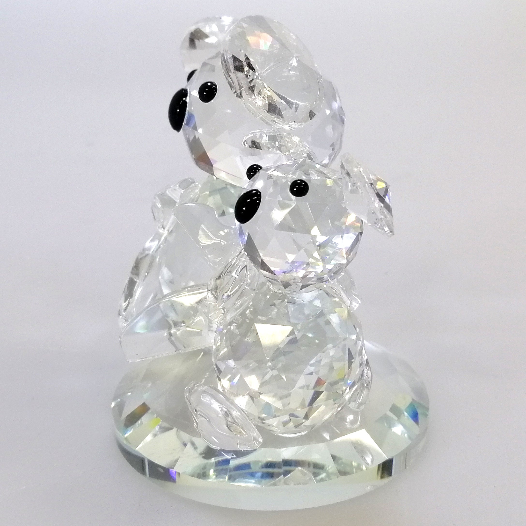 Clear Glass Bear with Baby Bear