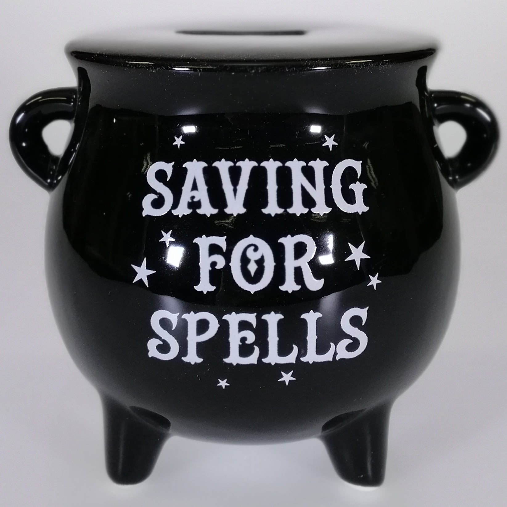 Saving for Spells' - Cauldron Money Box Piggy Bank