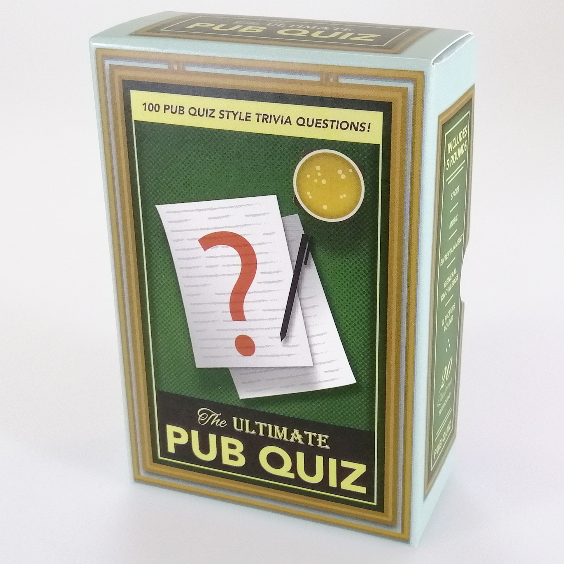 100 Pub Quiz Trivia Question Cards
