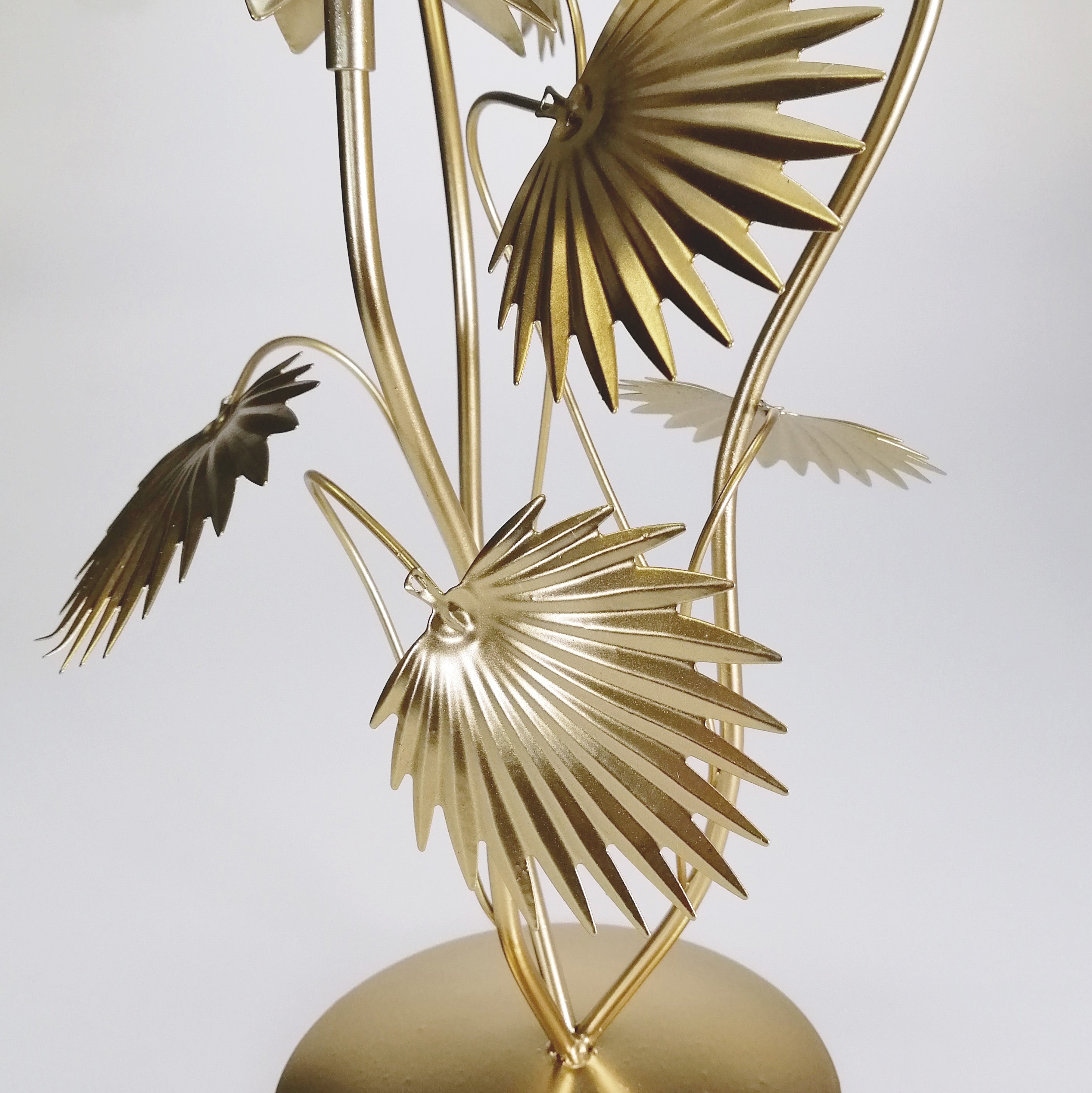 Triple Gold Leaf Candle Holder