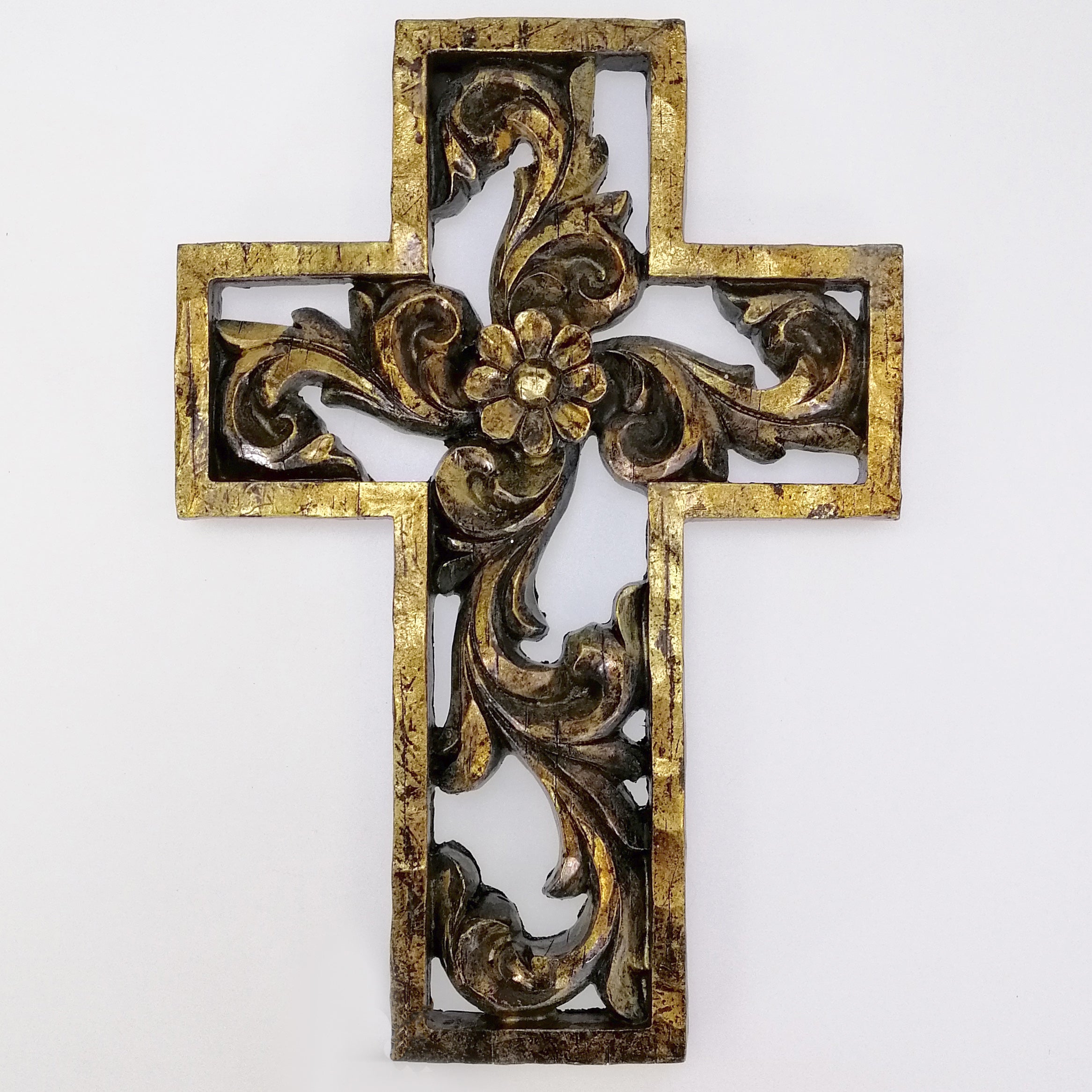 Floral Cross - Gold