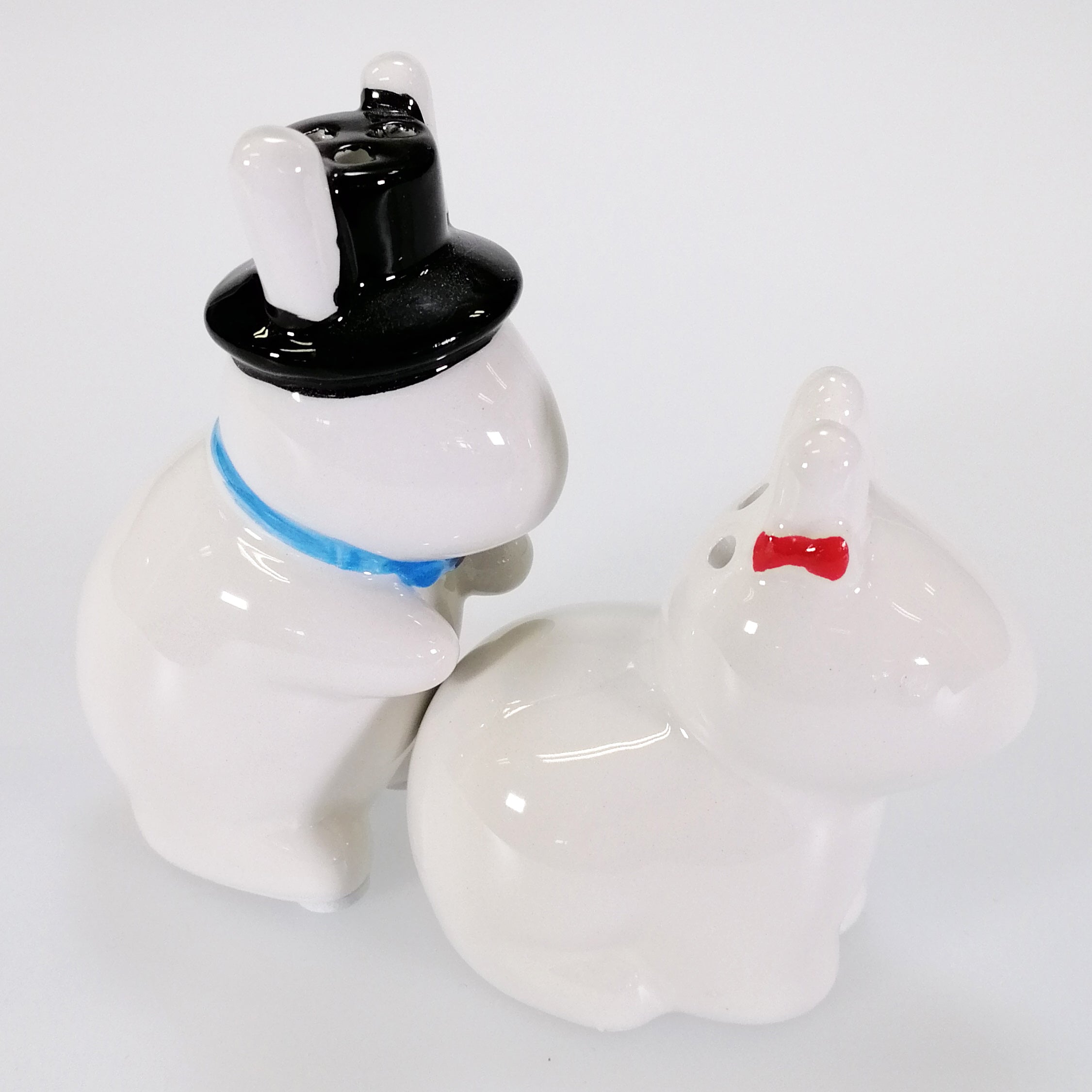 Rude Bunnies' Collectible Ceramic Salt & Pepper Set