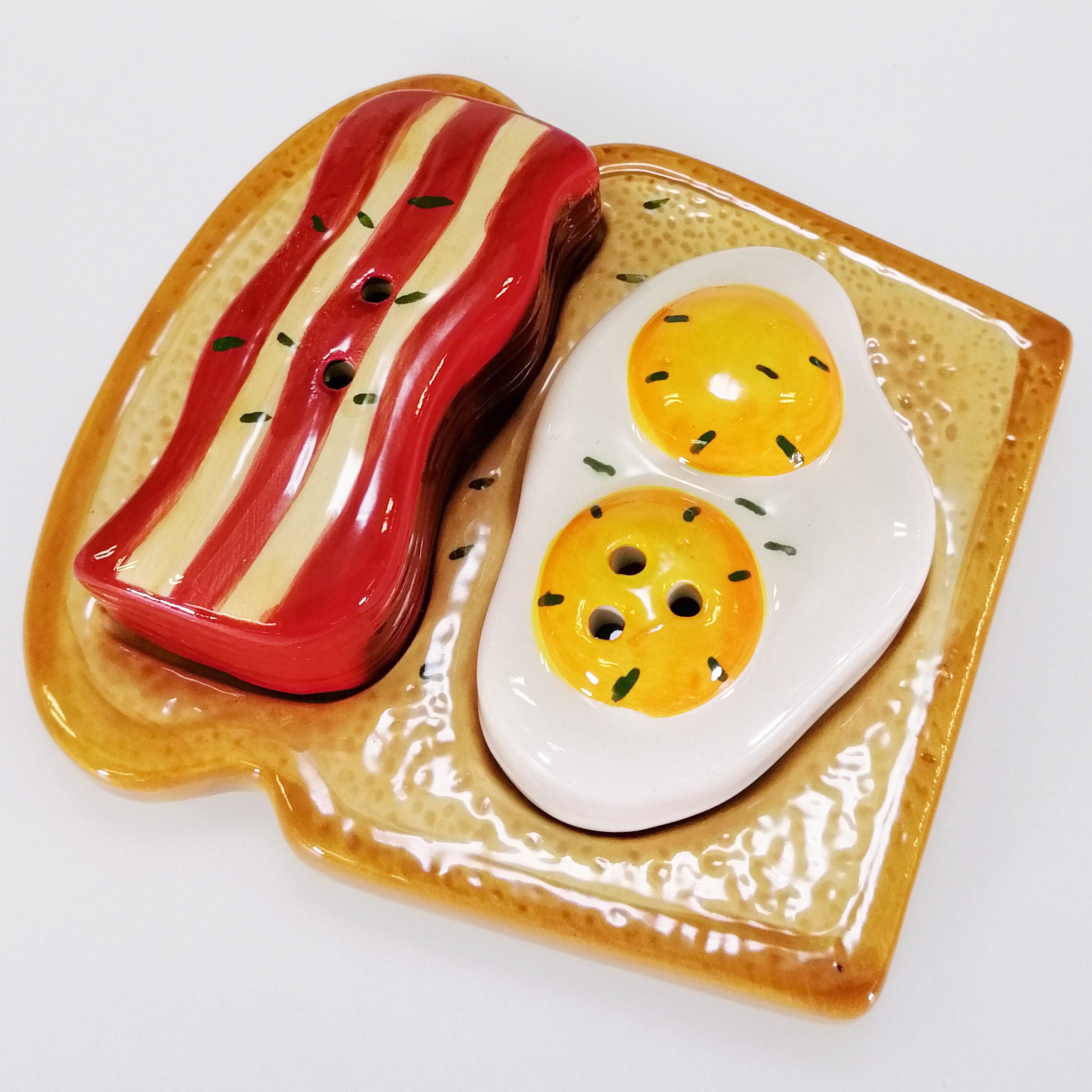 Bacon & Egg' Collectible Ceramic Salt & Pepper Set