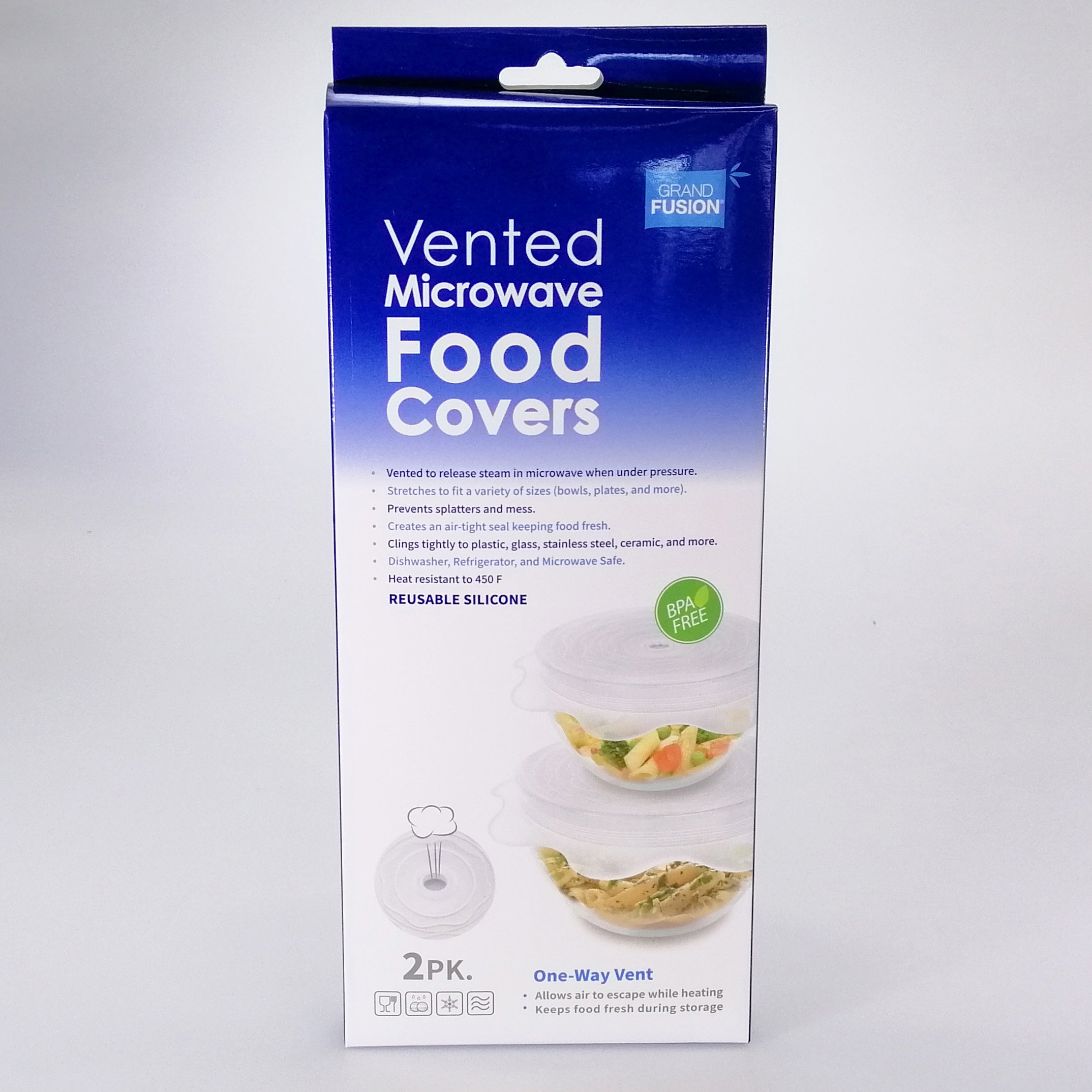 Vented Microwave Food Covers - Set of 2