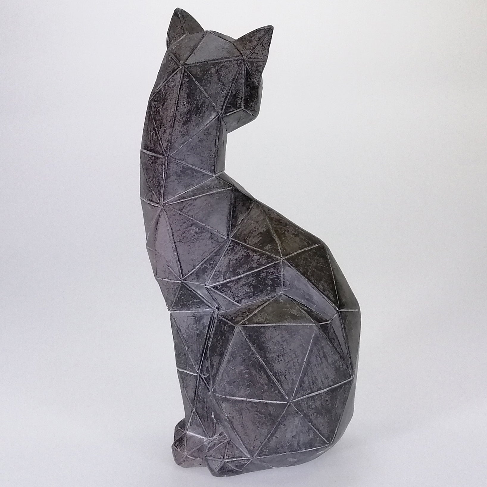 Geometric Black Cat Ornament