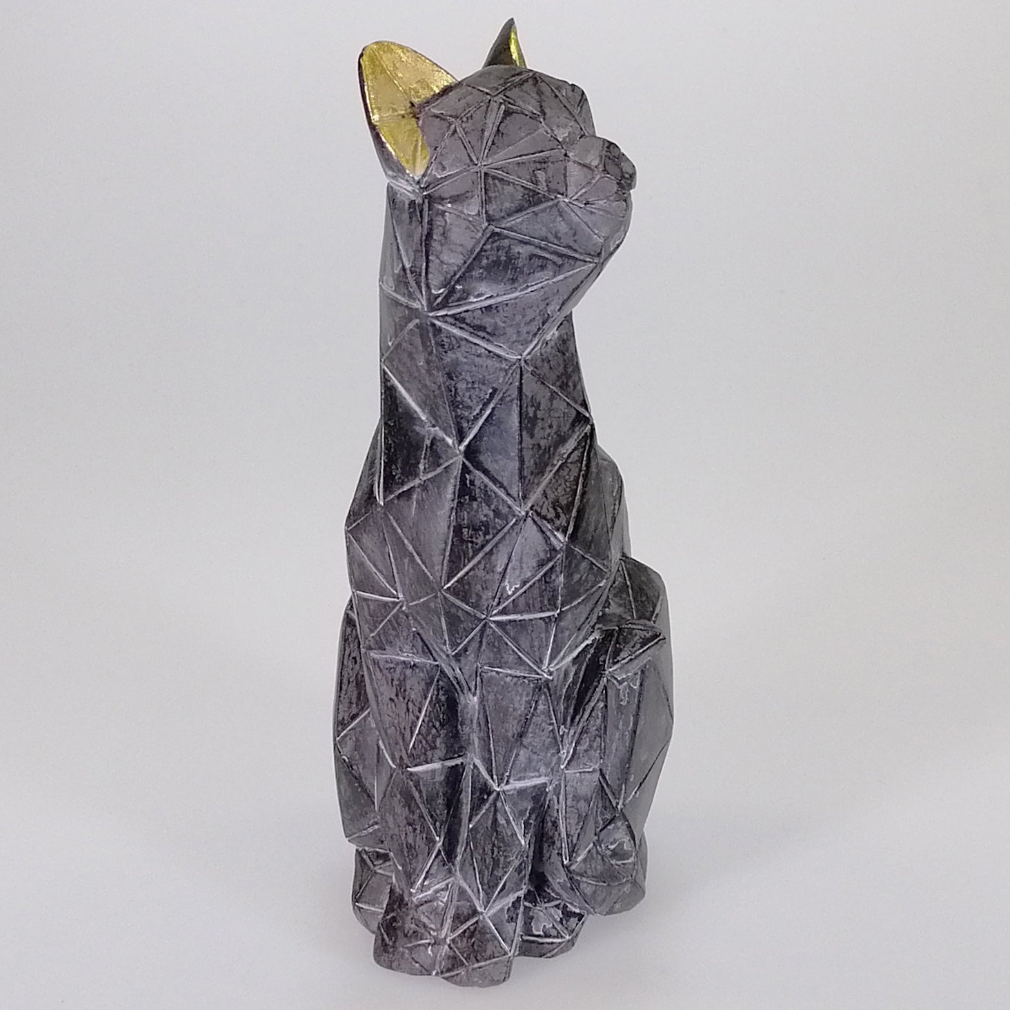 Geometric Black Cat Ornament - Small