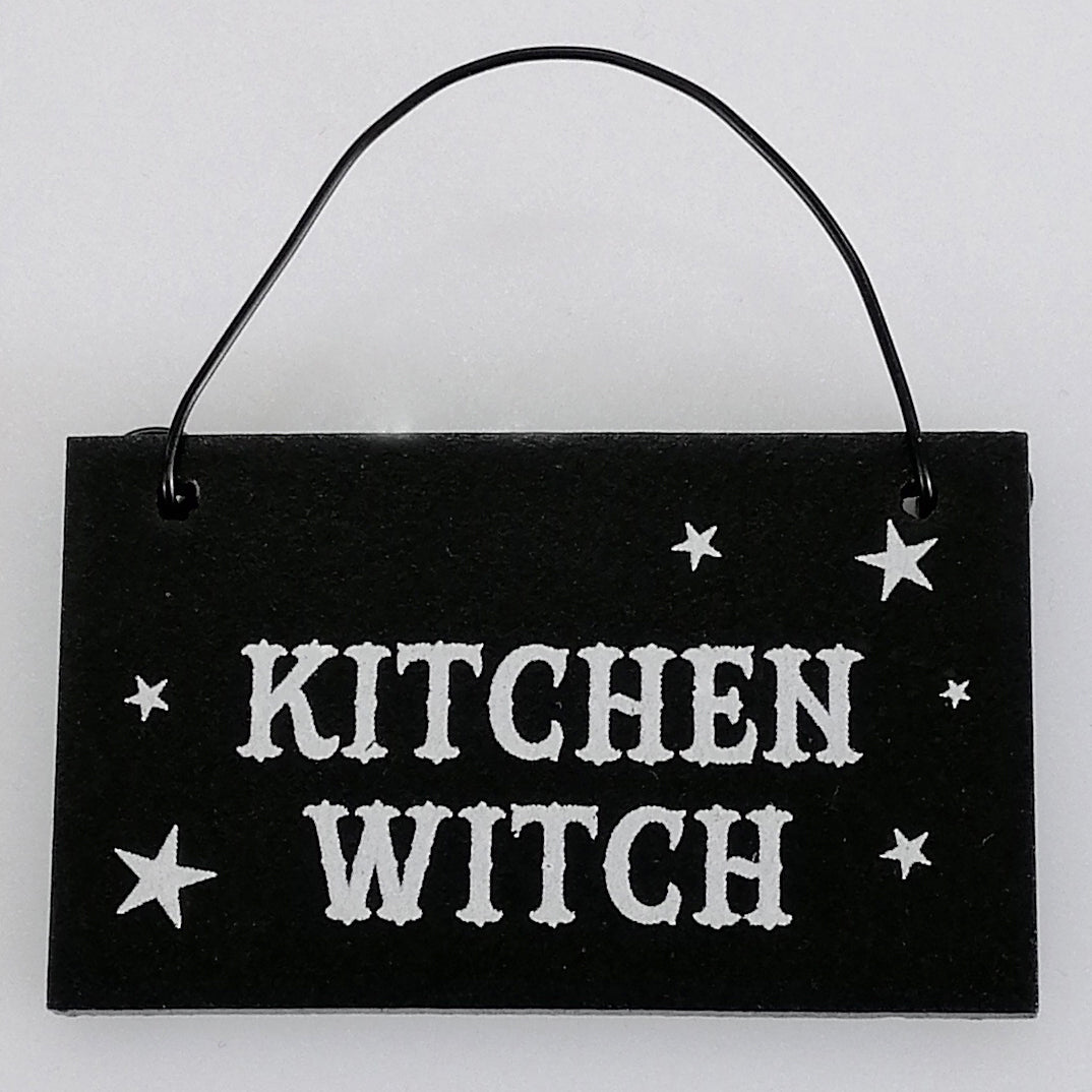 Kitchen Witch' Mini Witch Sign