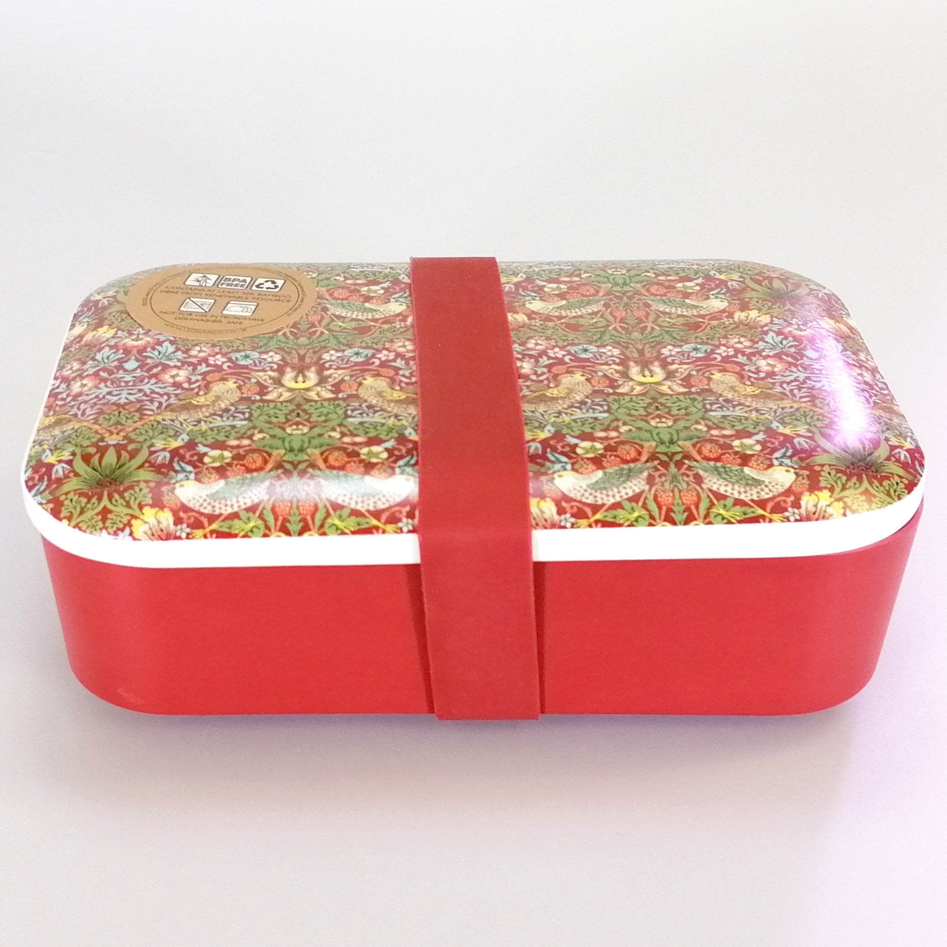 William Morris - Red Strawberry Thief Lunch Box