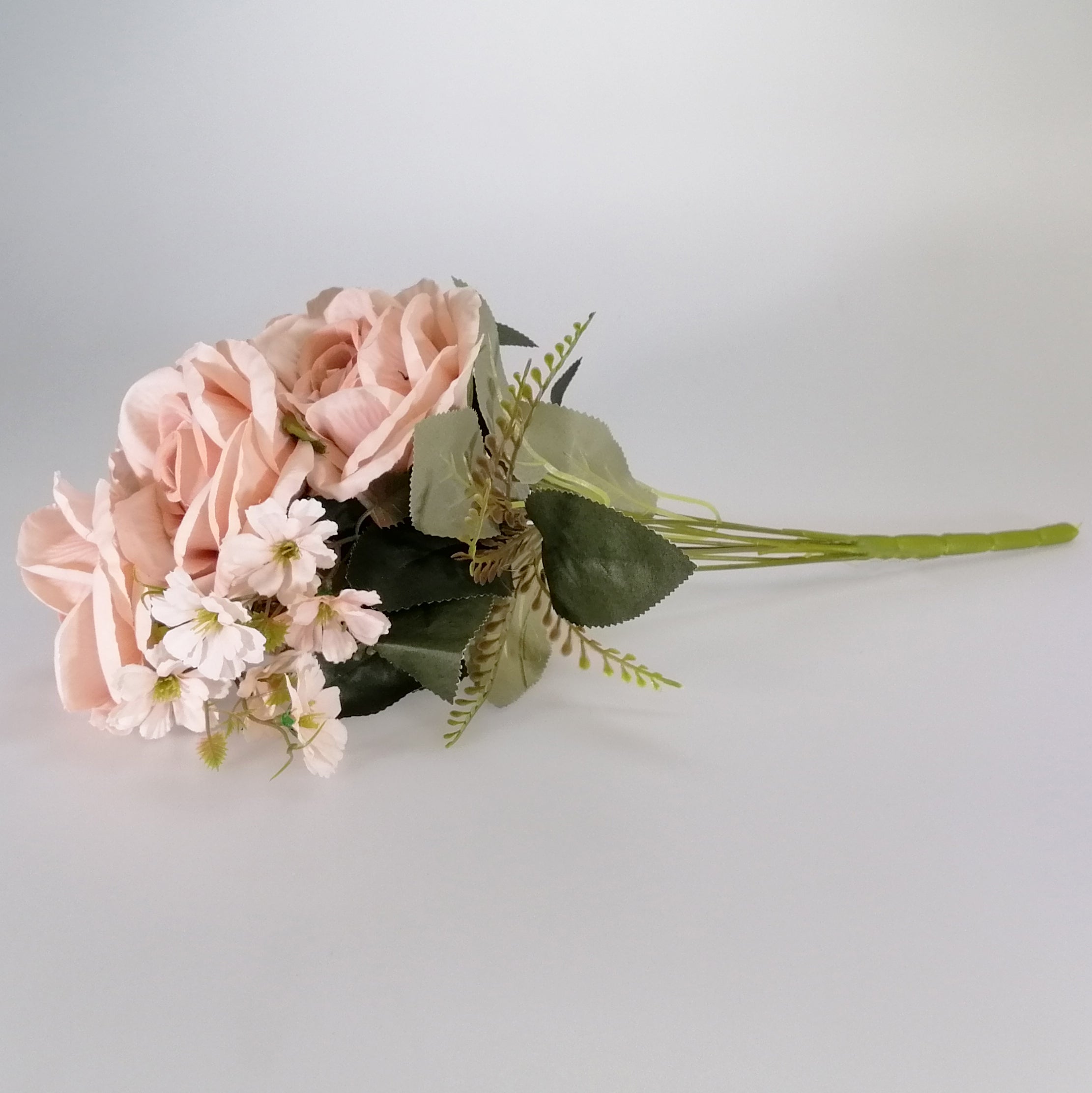Artificial Flowers - Rose Daisy Bunch - Smoke Pink