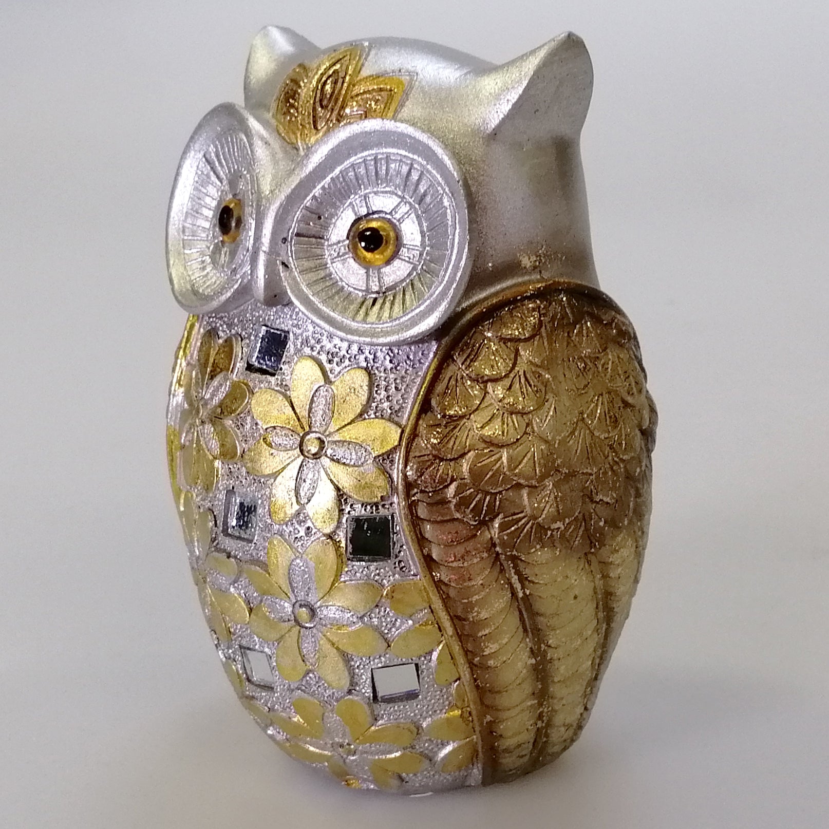 Gold Painted Owl 10cm