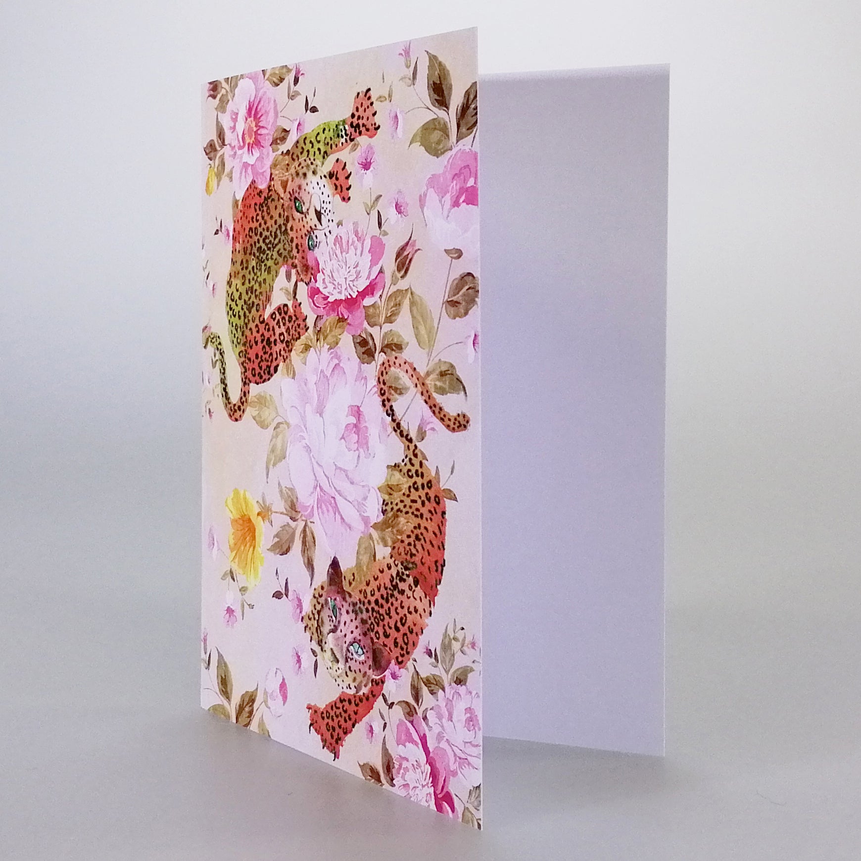 Leopard Flowers Card